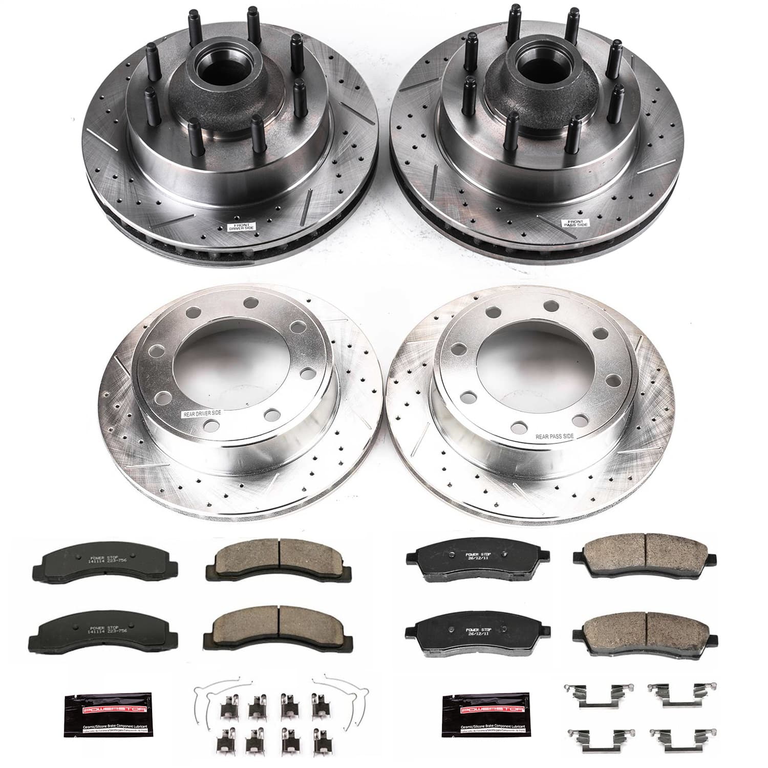Power Stop - K1393 - Front and Rear - Disc Brake Pad and Rotor Kit image 1