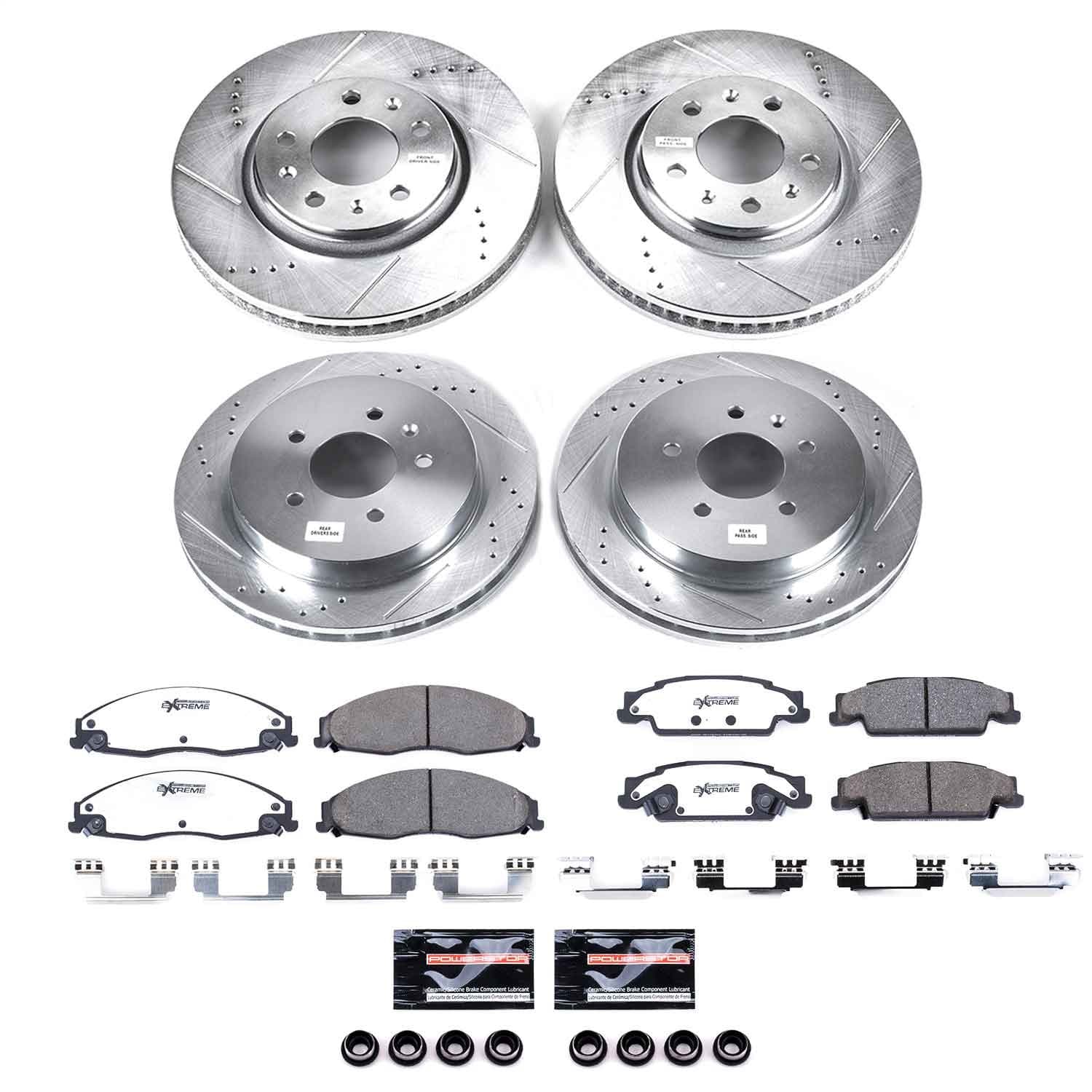 Power Stop - K1424-26 - Front and Rear - Disc Brake Pad and Rotor Kit image 1