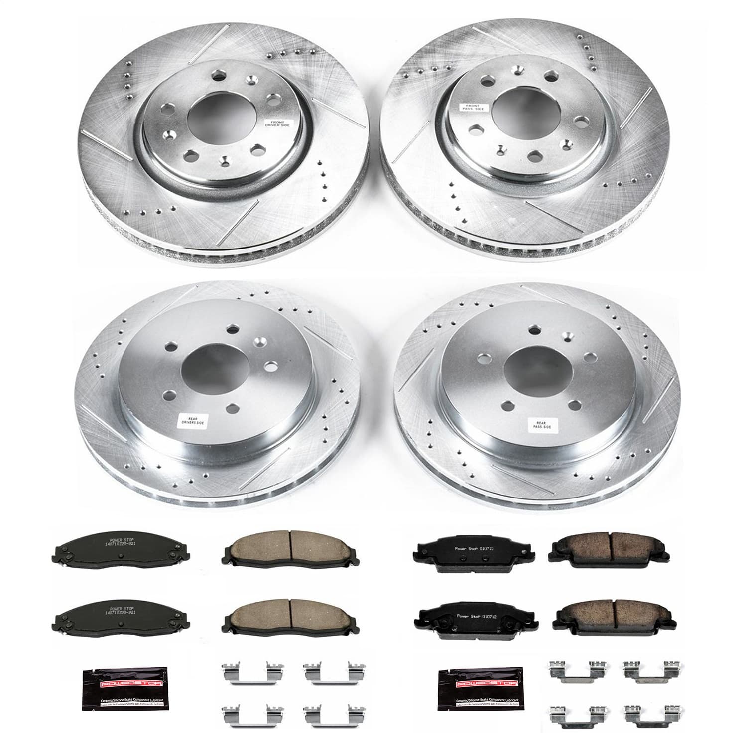 Power Stop - K1424 - Front and Rear - Disc Brake Pad and Rotor Kit image 1