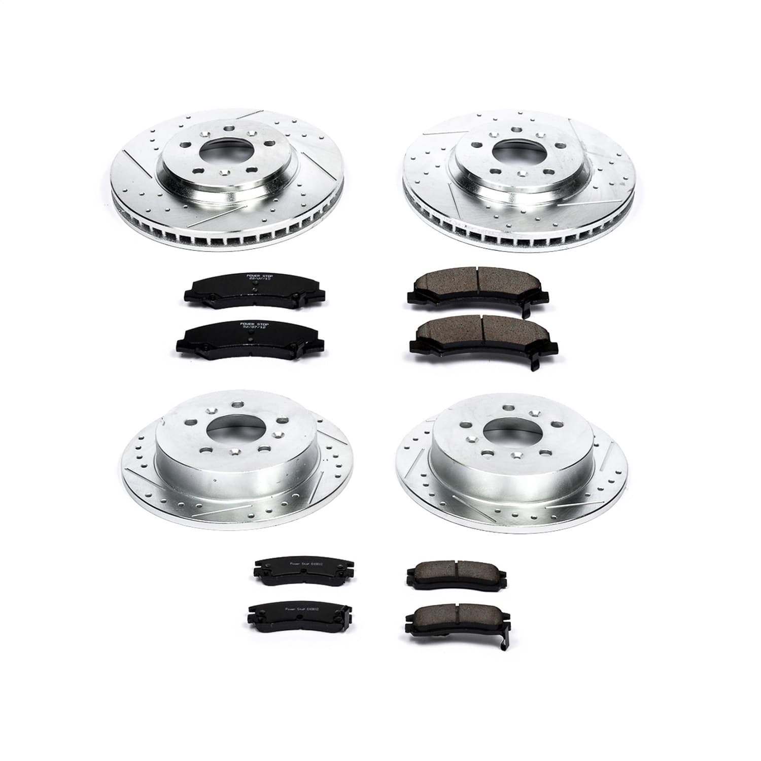 Power Stop - K1438 - Front and Rear - Disc Brake Pad and Rotor Kit image 1