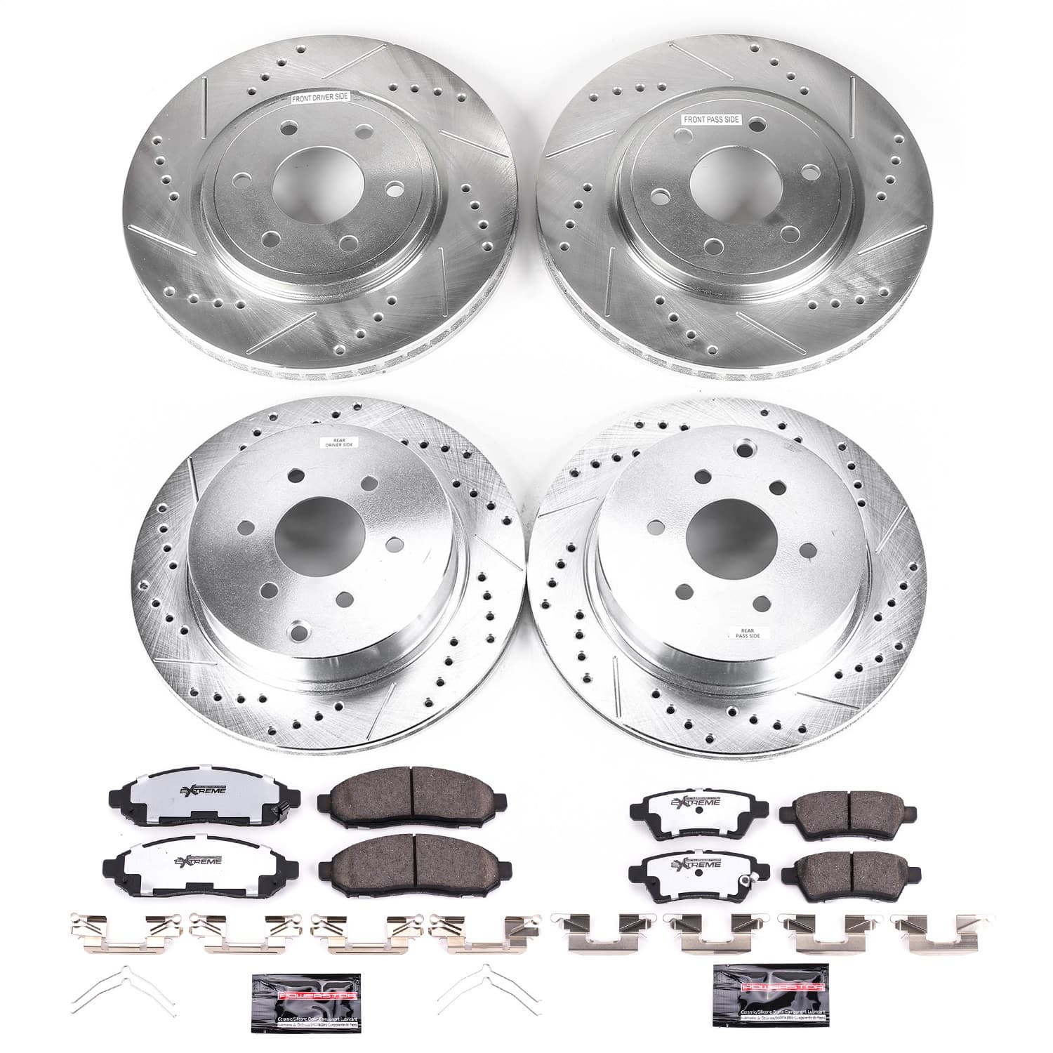 Power Stop - K144-36 - Front and Rear - Disc Brake Pad and Rotor Kit image 1