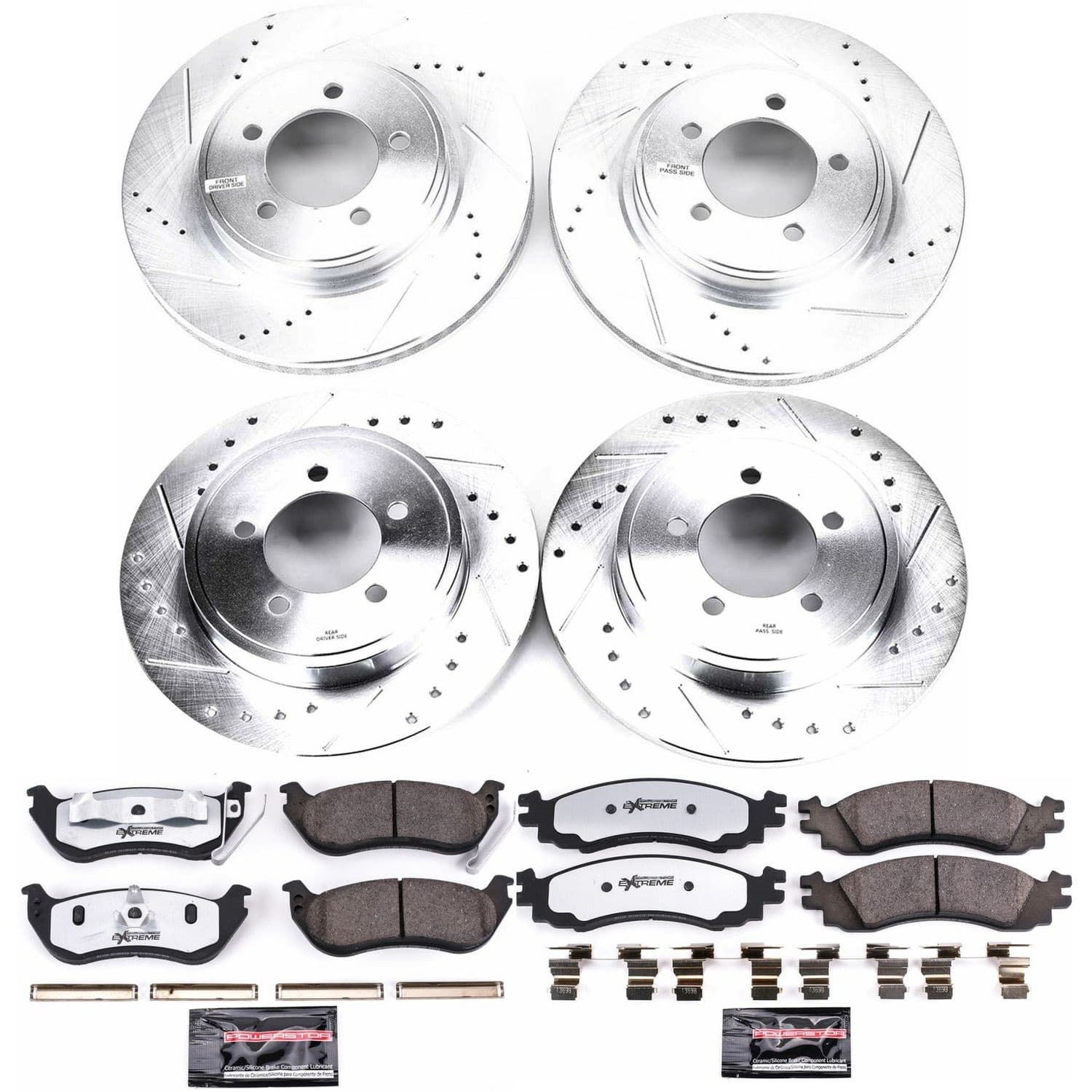 Power Stop - K1443-36 - Front and Rear - Disc Brake Pad and Rotor Kit image 1