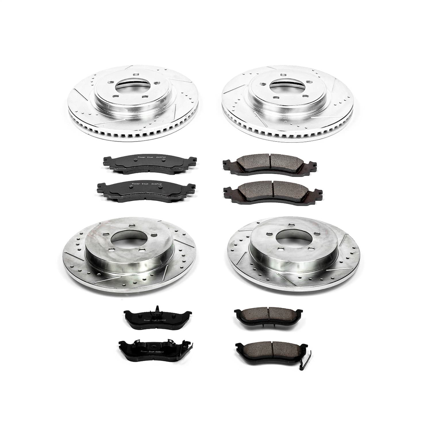 Power Stop - K1443 - Front and Rear - Disc Brake Pad and Rotor Kit image 1