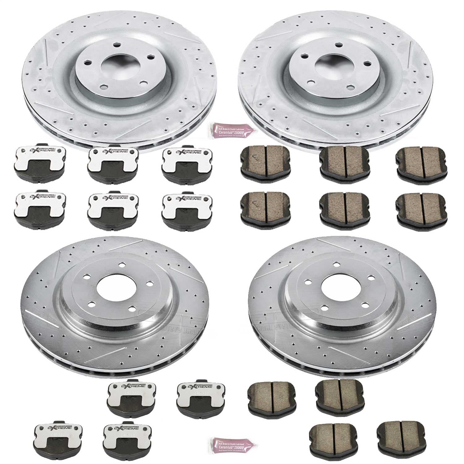Power Stop - K1445-26 - Front and Rear - Disc Brake Pad and Rotor Kit image 1