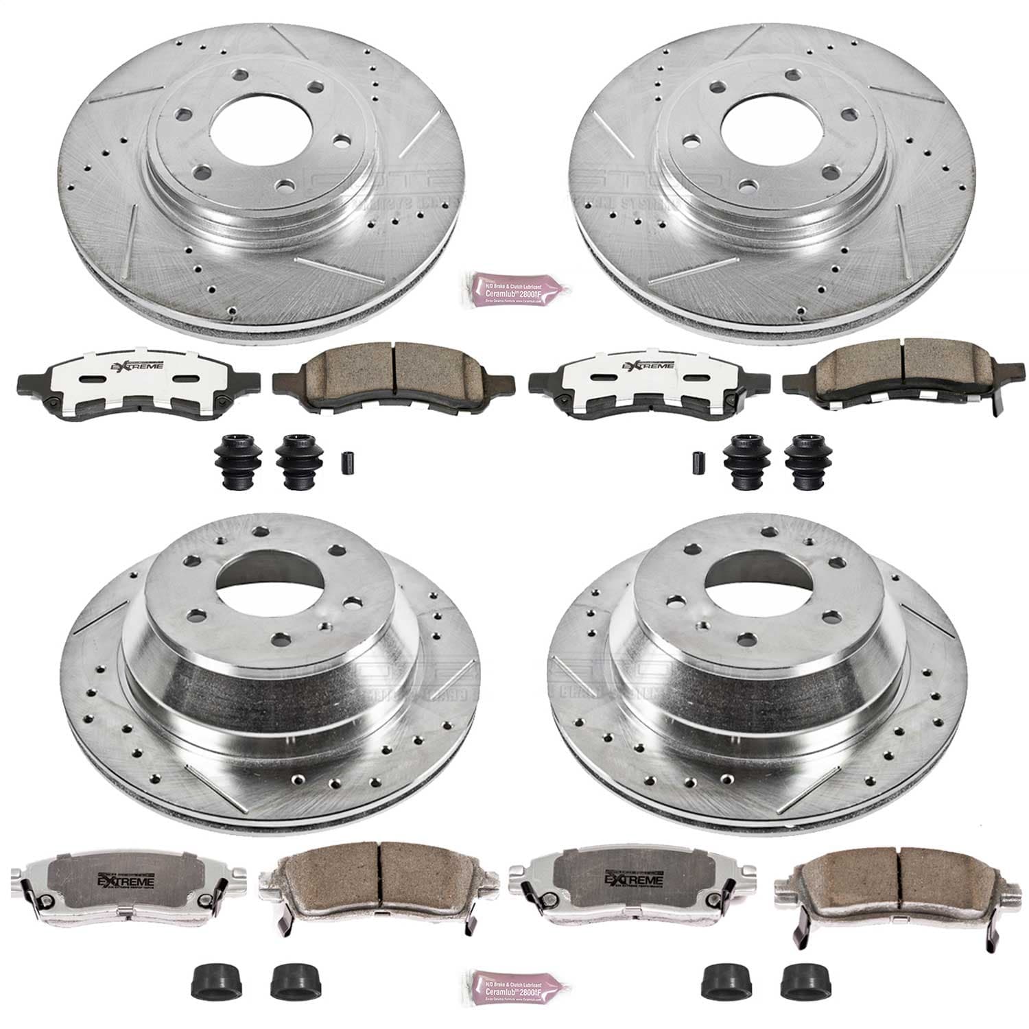 Power Stop - K1454-26 - Front and Rear - Disc Brake Pad and Rotor Kit image 1