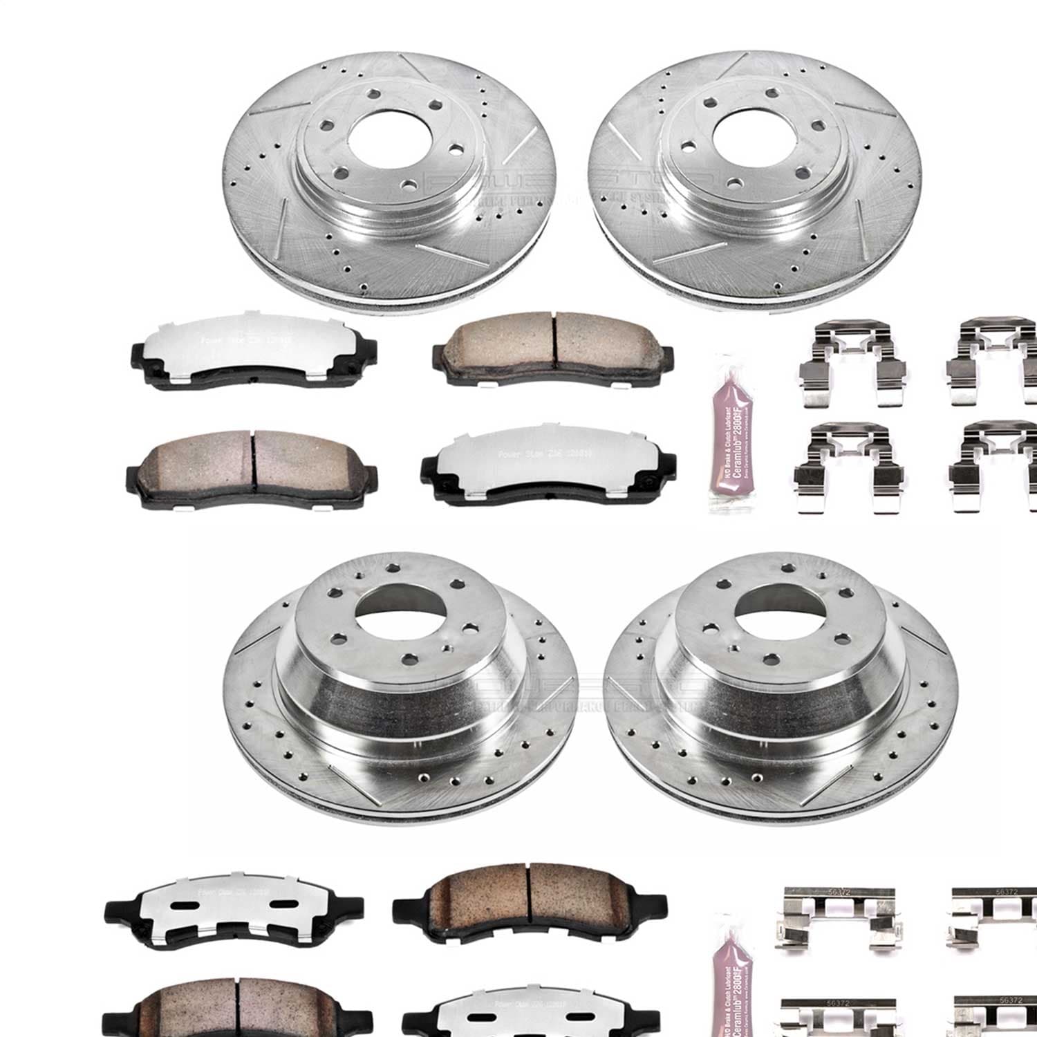 Power Stop - K1454-36 - Front and Rear - Disc Brake Pad and Rotor Kit image 1