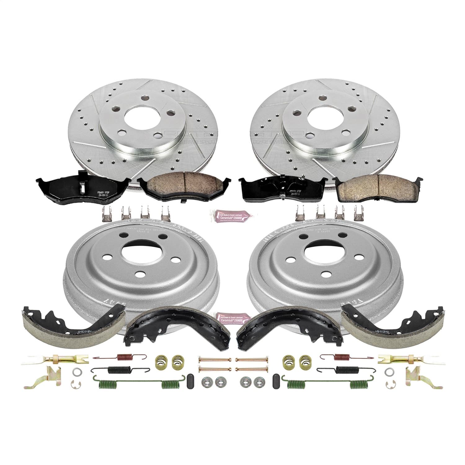 Power Stop - K15058DK - Complete Vehicle Disc/Drum Brake Kit image 1