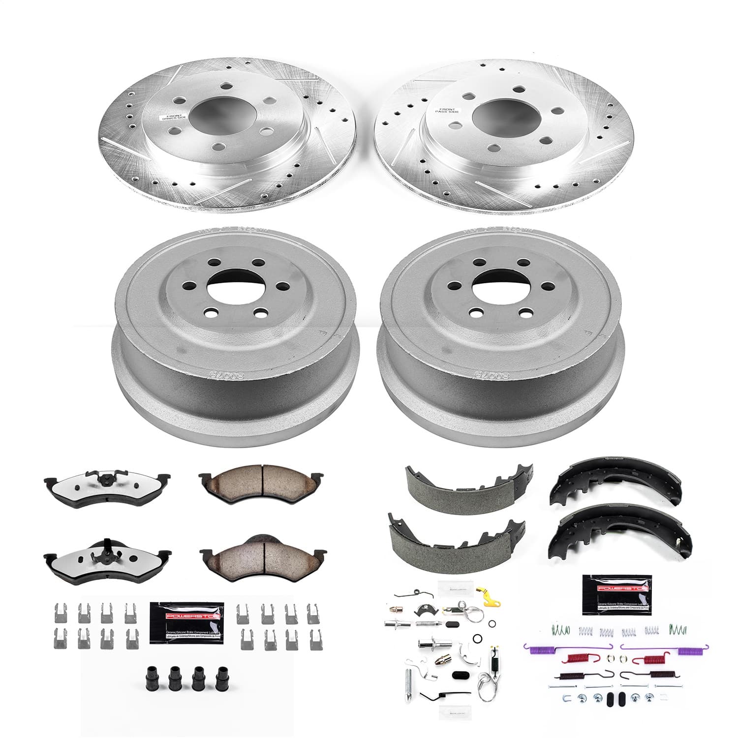 Power Stop - K15164DK-36 - Complete Vehicle Disc/Drum Brake Kit image 1