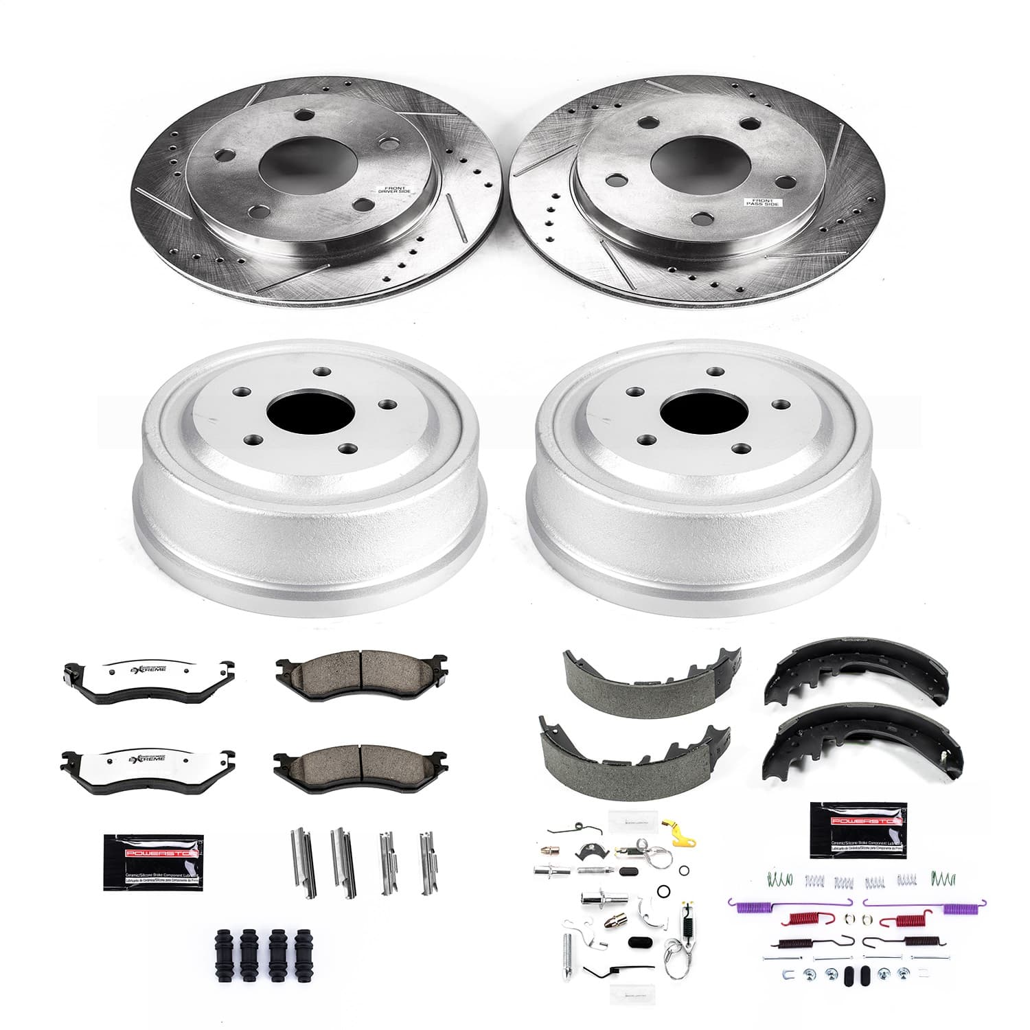Power Stop - K15166DK-36 - Complete Vehicle Disc/Drum Brake Kit image 1