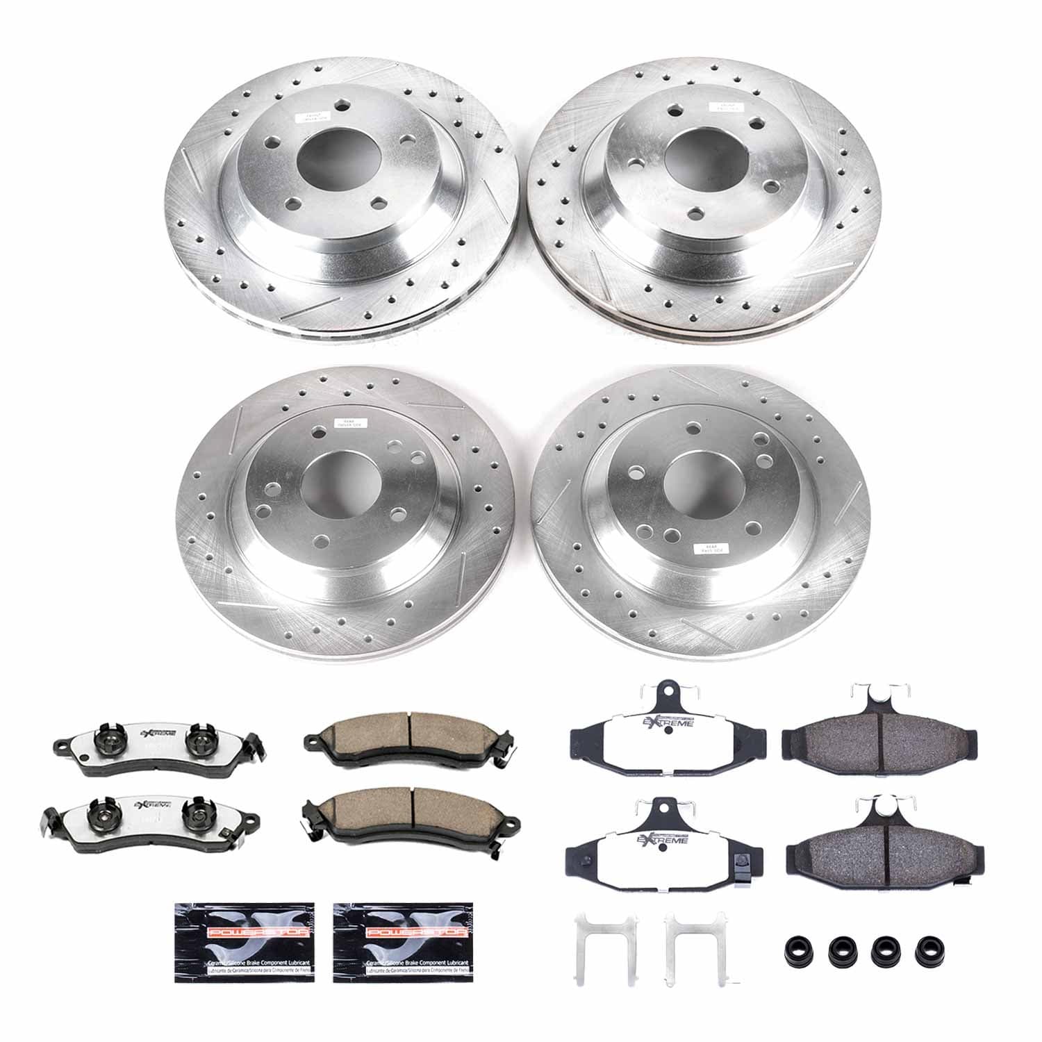Power Stop - K1518-26 - Front and Rear - Disc Brake Pad and Rotor Kit image 1