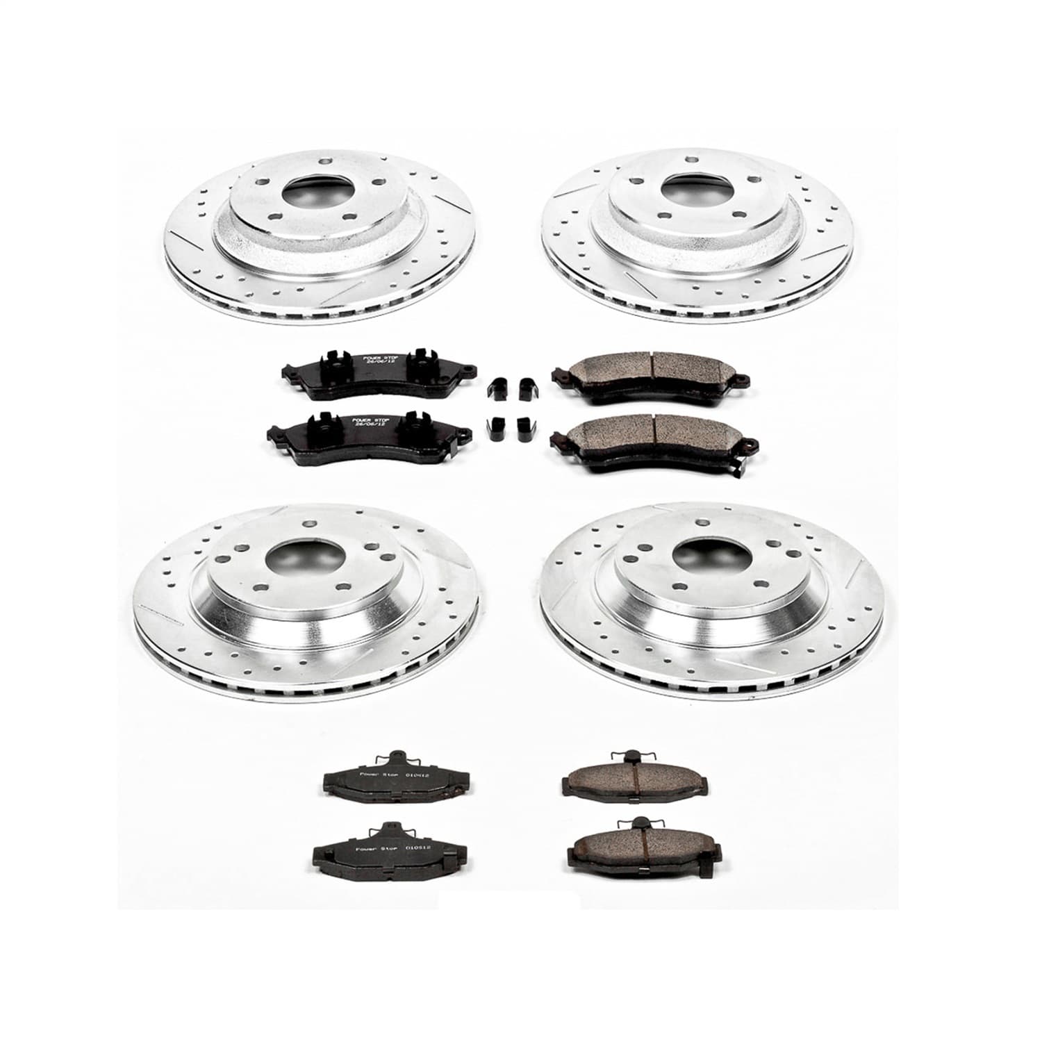Power Stop - K1518 - Front and Rear - Disc Brake Pad and Rotor Kit image 1