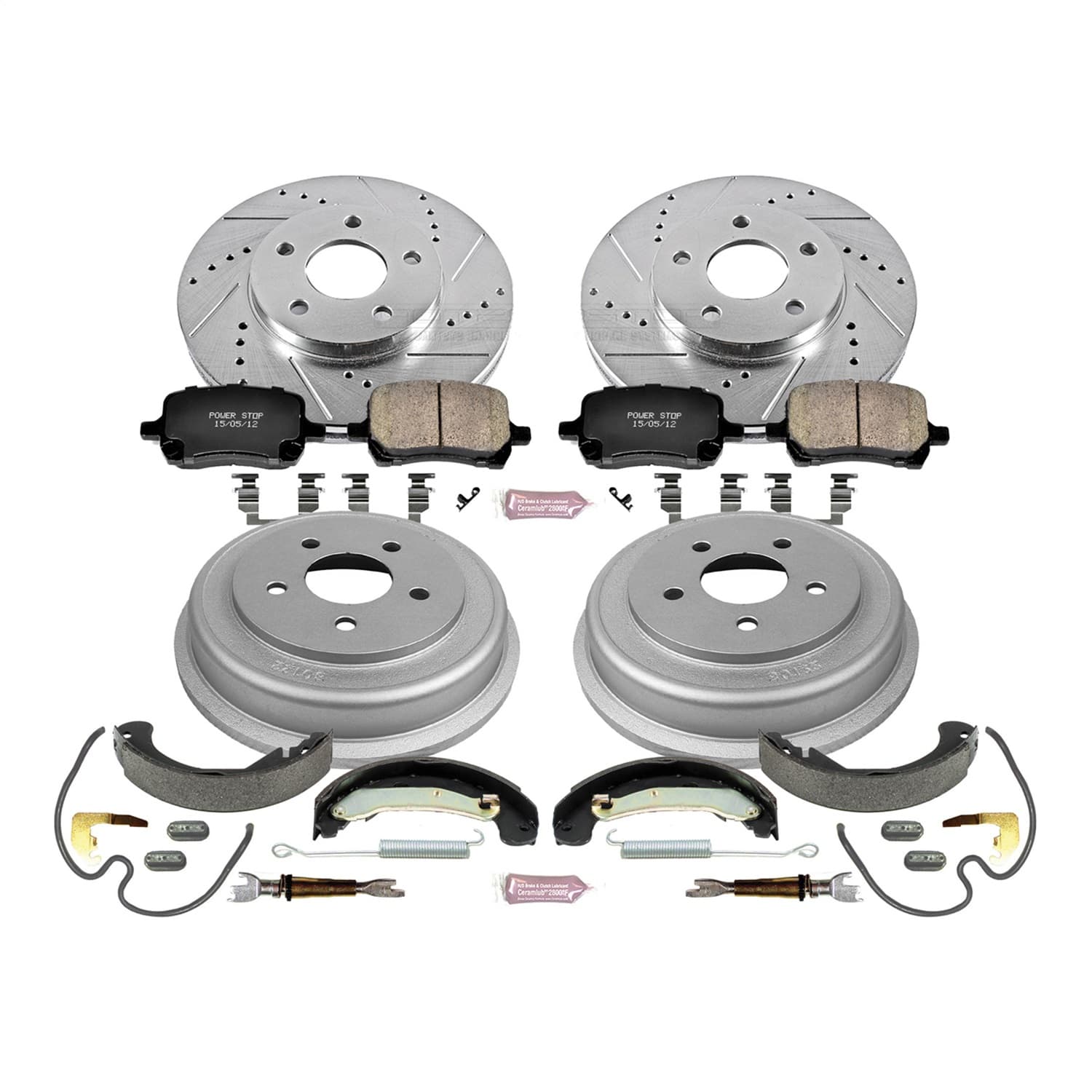 Power Stop - K15222DK - Complete Vehicle Disc/Drum Brake Kit image 1