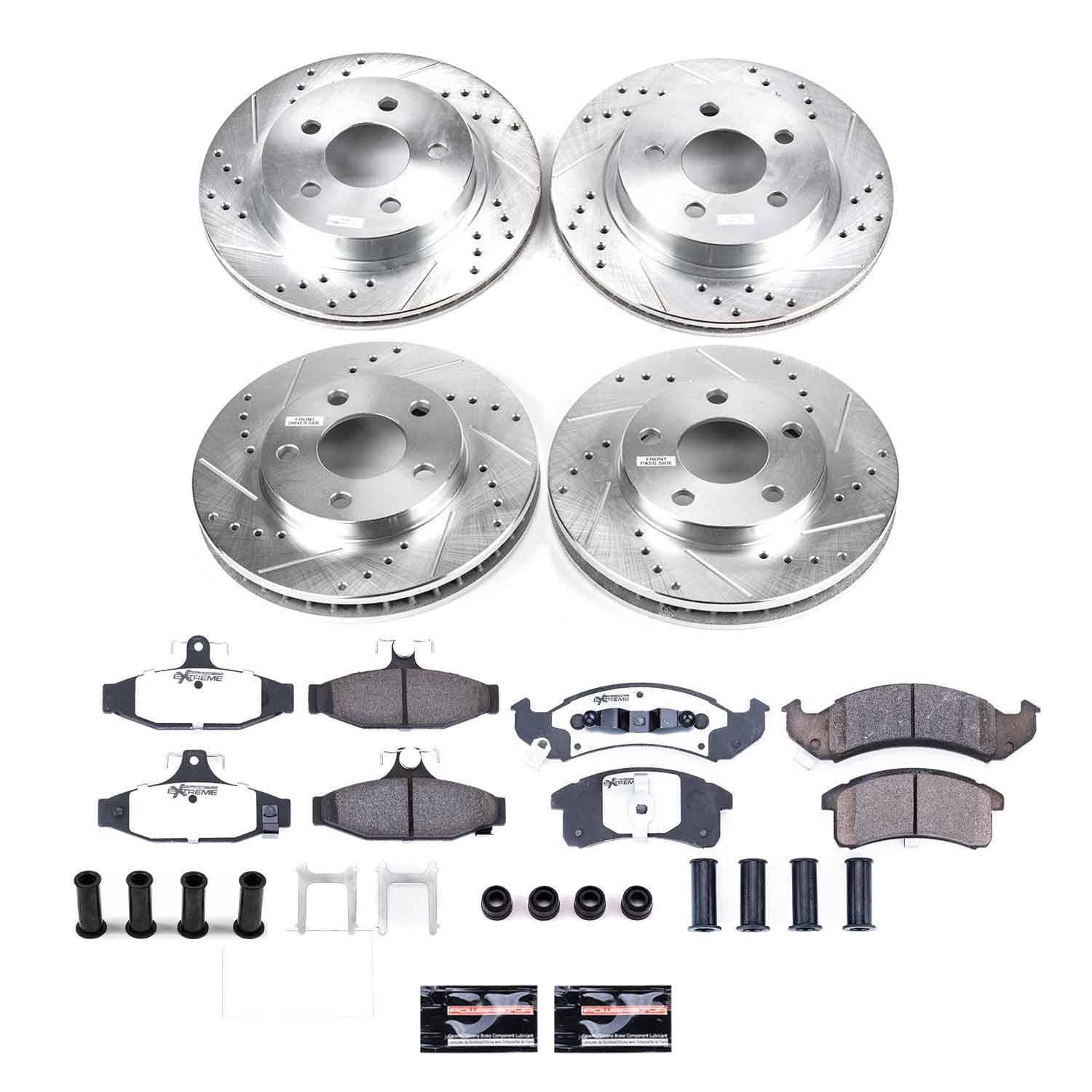 Power Stop - K1535-26 - Front and Rear - Disc Brake Pad and Rotor Kit image 1