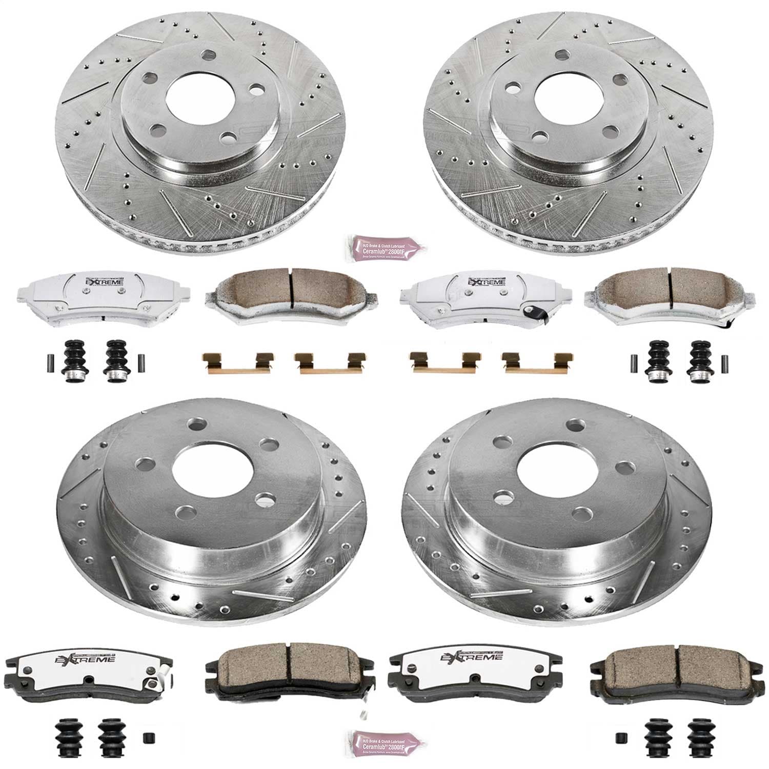Power Stop - K1544-26 - Front and Rear - Disc Brake Pad and Rotor Kit image 1