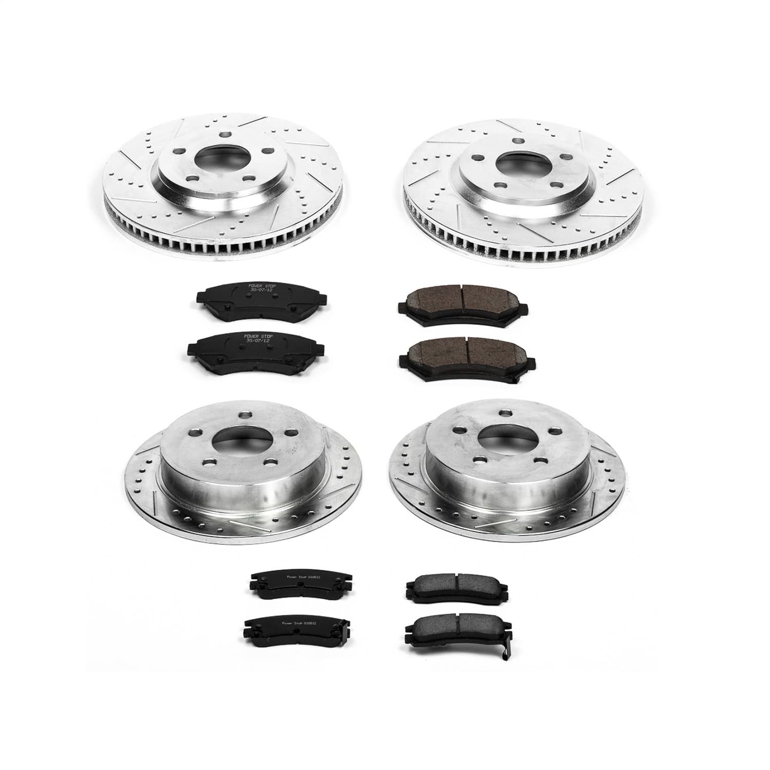 Power Stop - K1544 - Front and Rear - Disc Brake Pad and Rotor Kit image 1