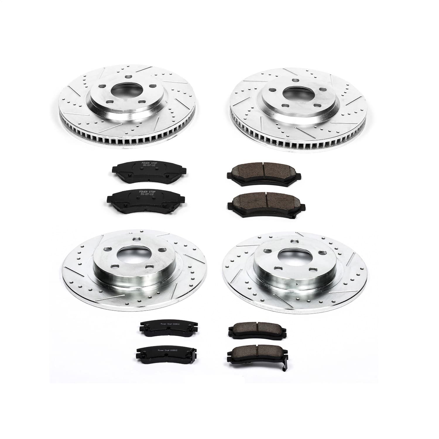 Power Stop - K1545 - Front and Rear - Disc Brake Pad and Rotor Kit image 1