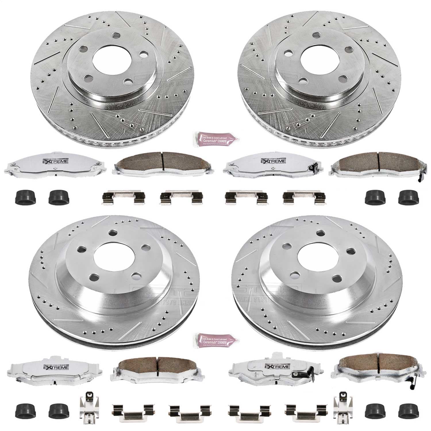 Power Stop - K1548-26 - Front and Rear - Disc Brake Pad and Rotor Kit image 1