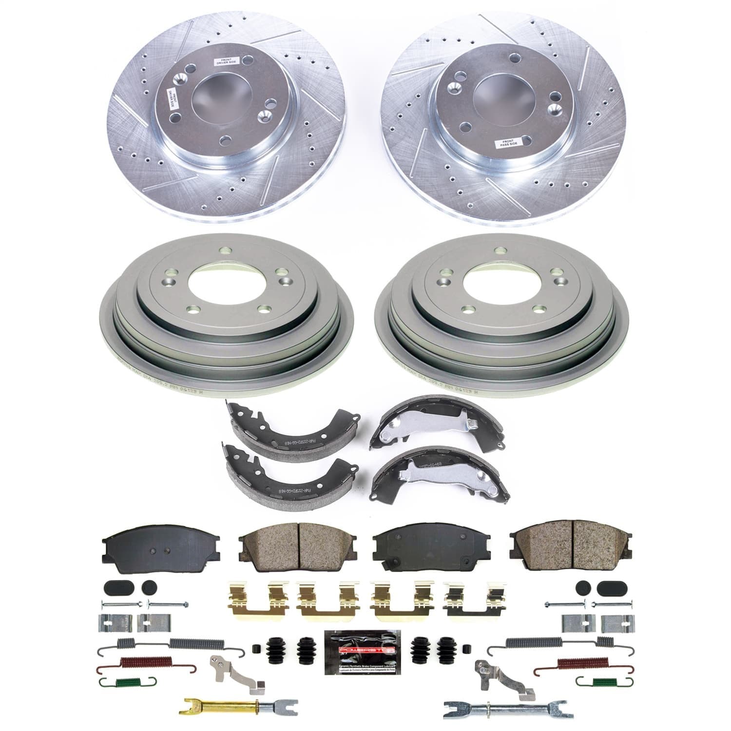 Power Stop - K15500DK - Complete Vehicle Disc/Drum Brake Kit image 1