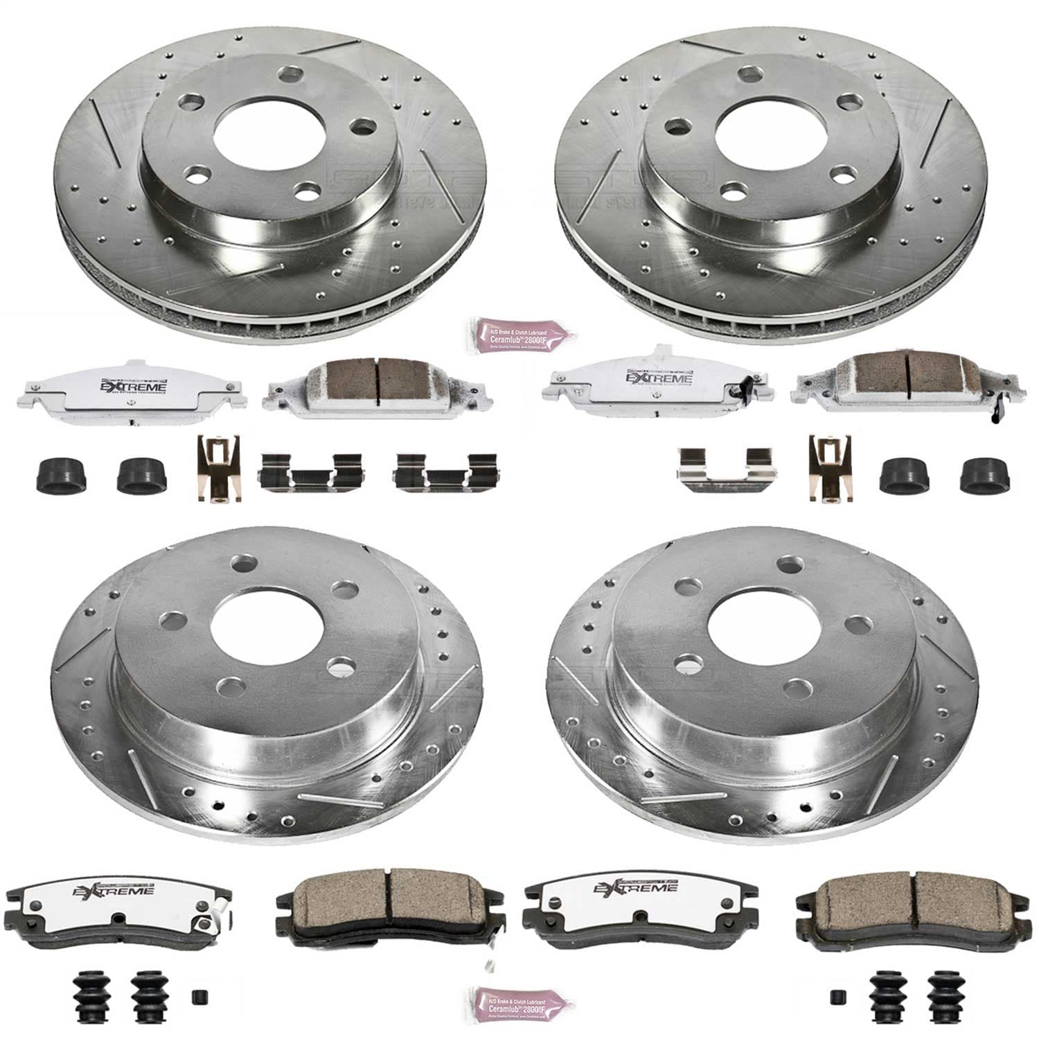 Power Stop - K1552-26 - Front and Rear - Disc Brake Pad and Rotor Kit image 1