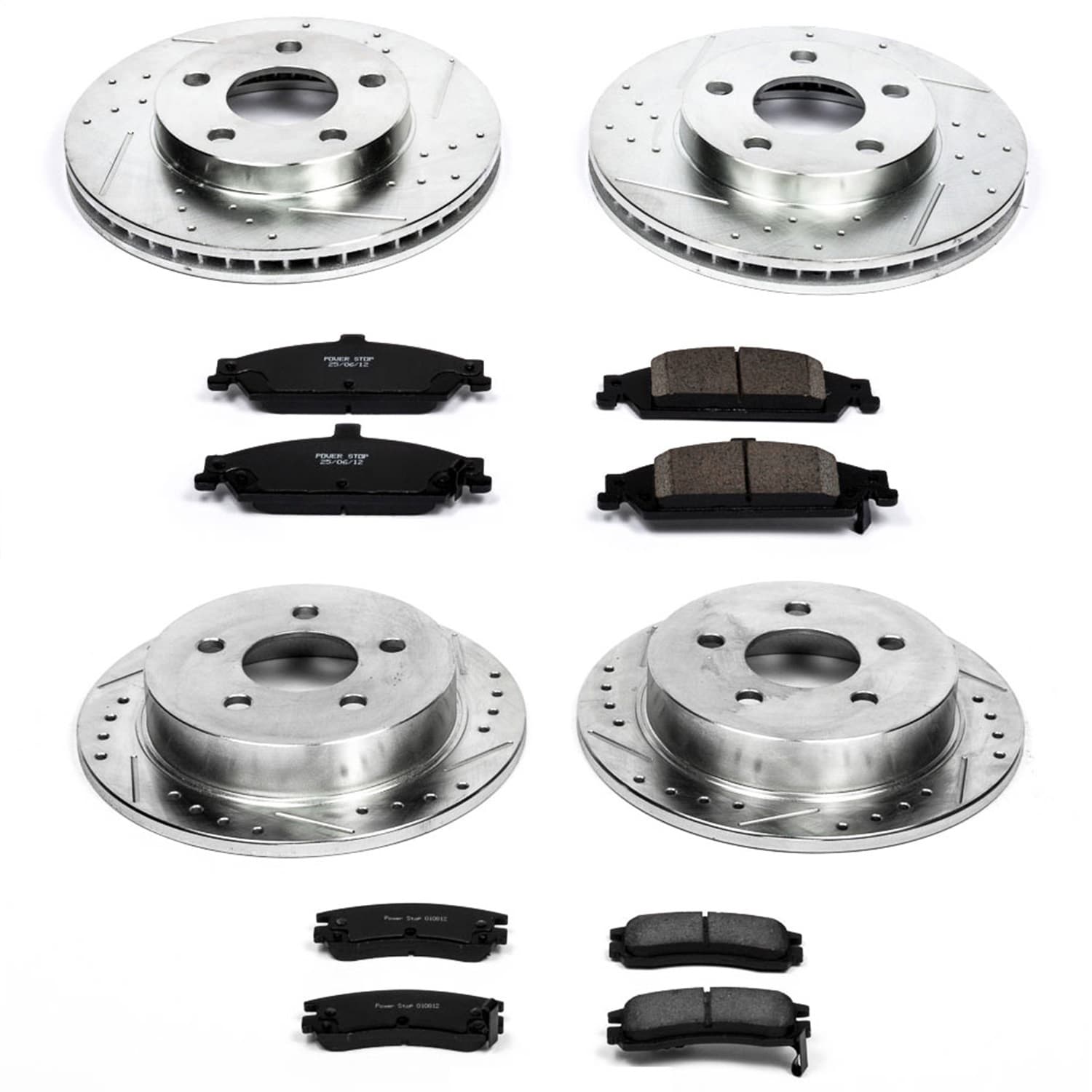 Power Stop - K1552 - Front and Rear - Disc Brake Pad and Rotor Kit image 1