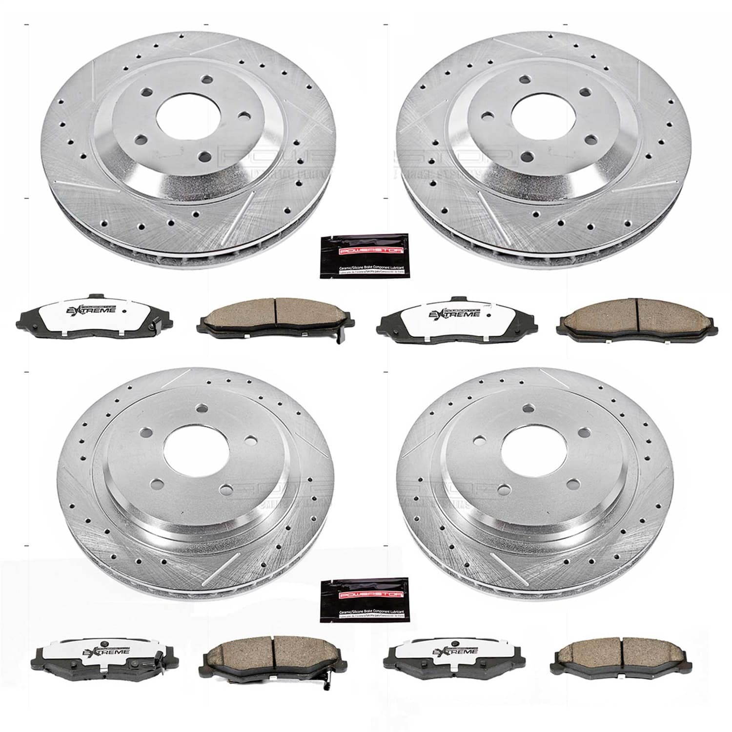 Power Stop - K1560-26 - Front and Rear - Disc Brake Pad and Rotor Kit image 1