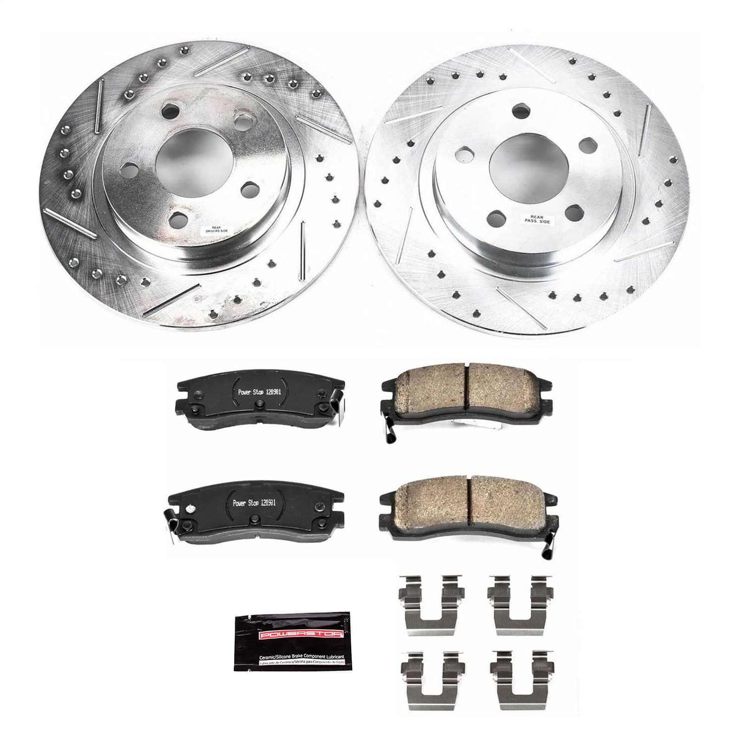 Power Stop - K1566 - Rear - Disc Brake Pad and Rotor Kit image 1