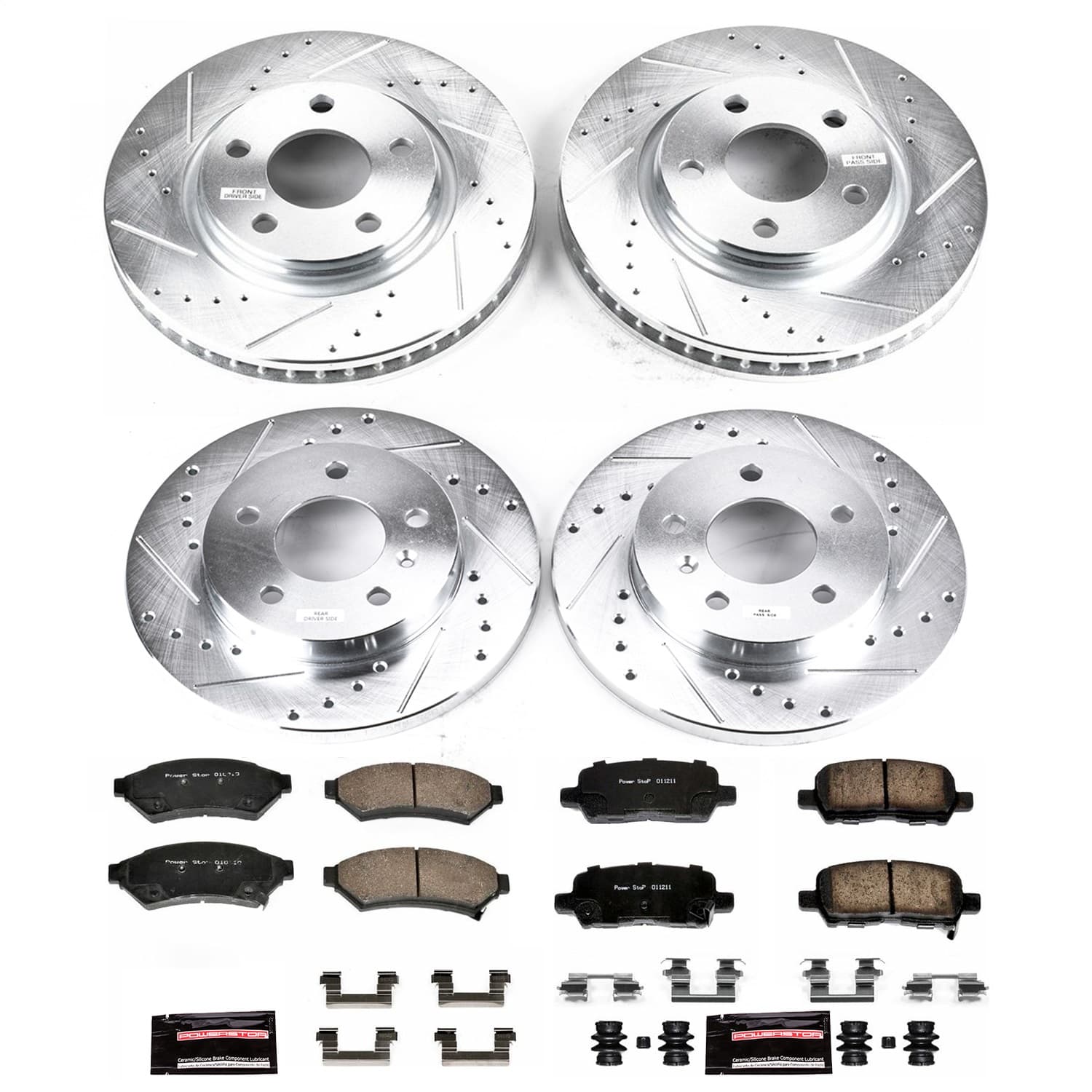 Power Stop - K1589 - Front and Rear - Disc Brake Pad and Rotor Kit image 1