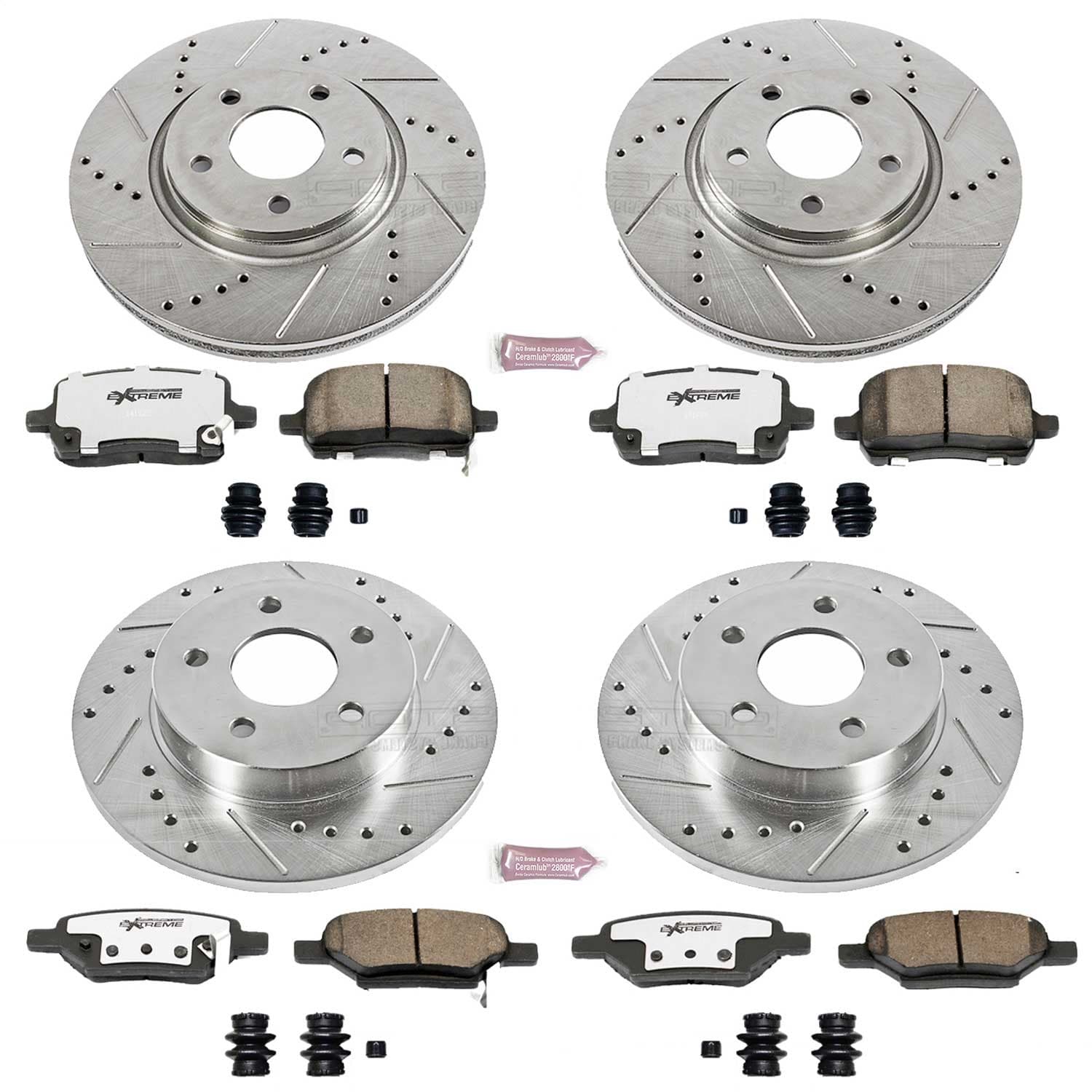 Power Stop - K1612-26 - Front and Rear - Disc Brake Pad and Rotor Kit image 1