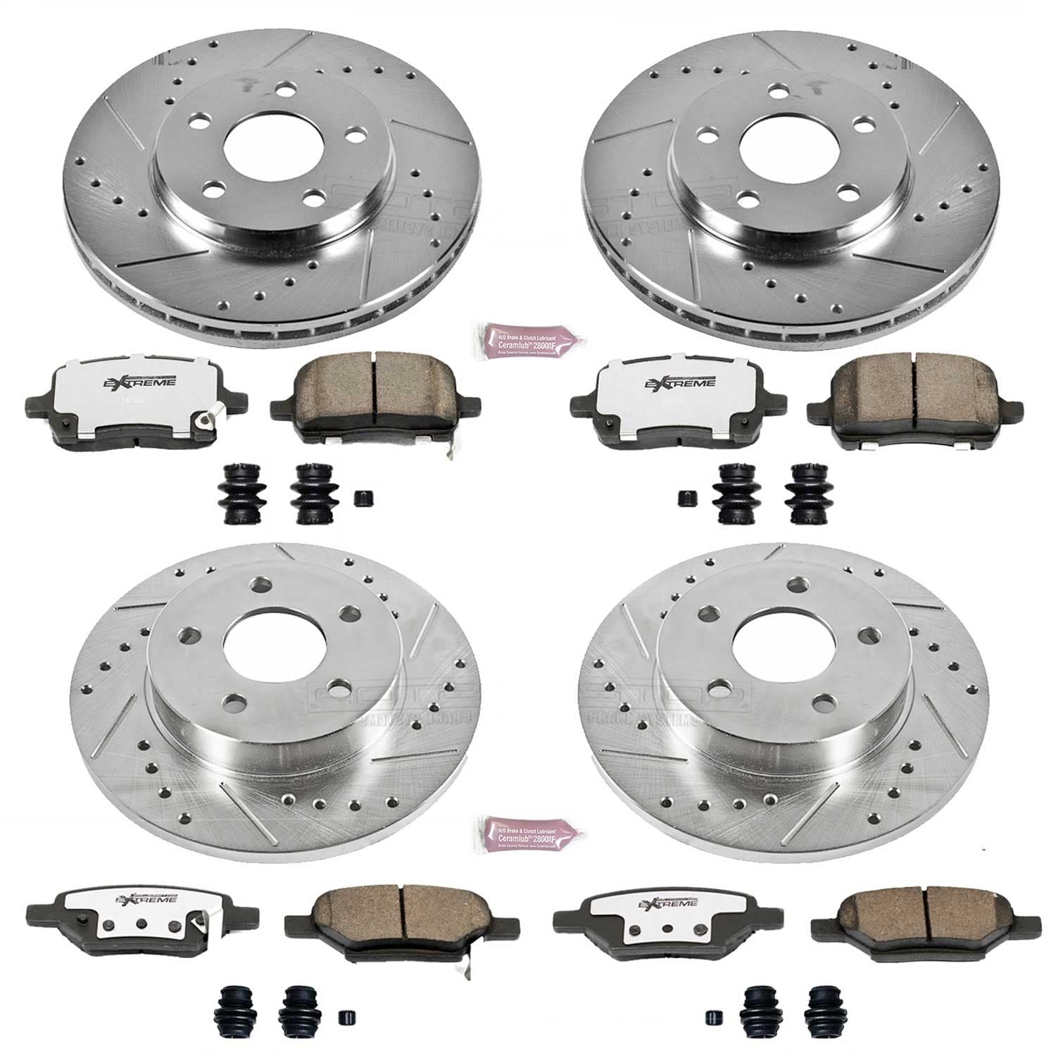 Power Stop - K1618-26 - Front and Rear - Disc Brake Pad and Rotor Kit image 1