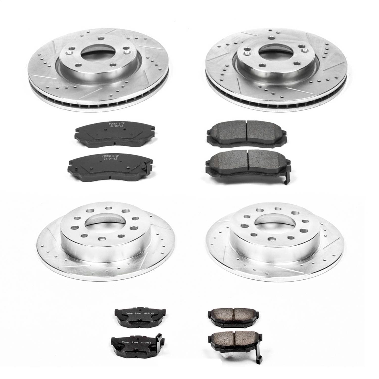 Power Stop - K164 - Front and Rear - Disc Brake Pad and Rotor Kit image 1