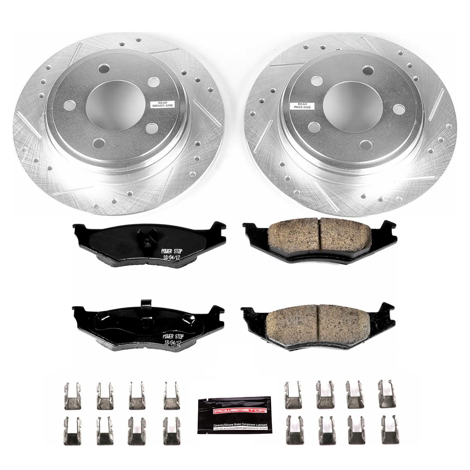 Power Stop - K1667 - Rear - Disc Brake Pad and Rotor Kit image 1