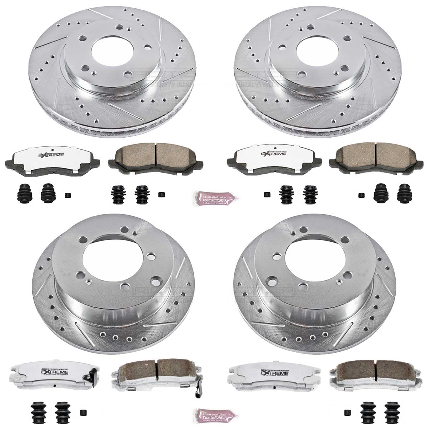 Power Stop - K1683-26 - Front and Rear - Disc Brake Pad and Rotor Kit image 1