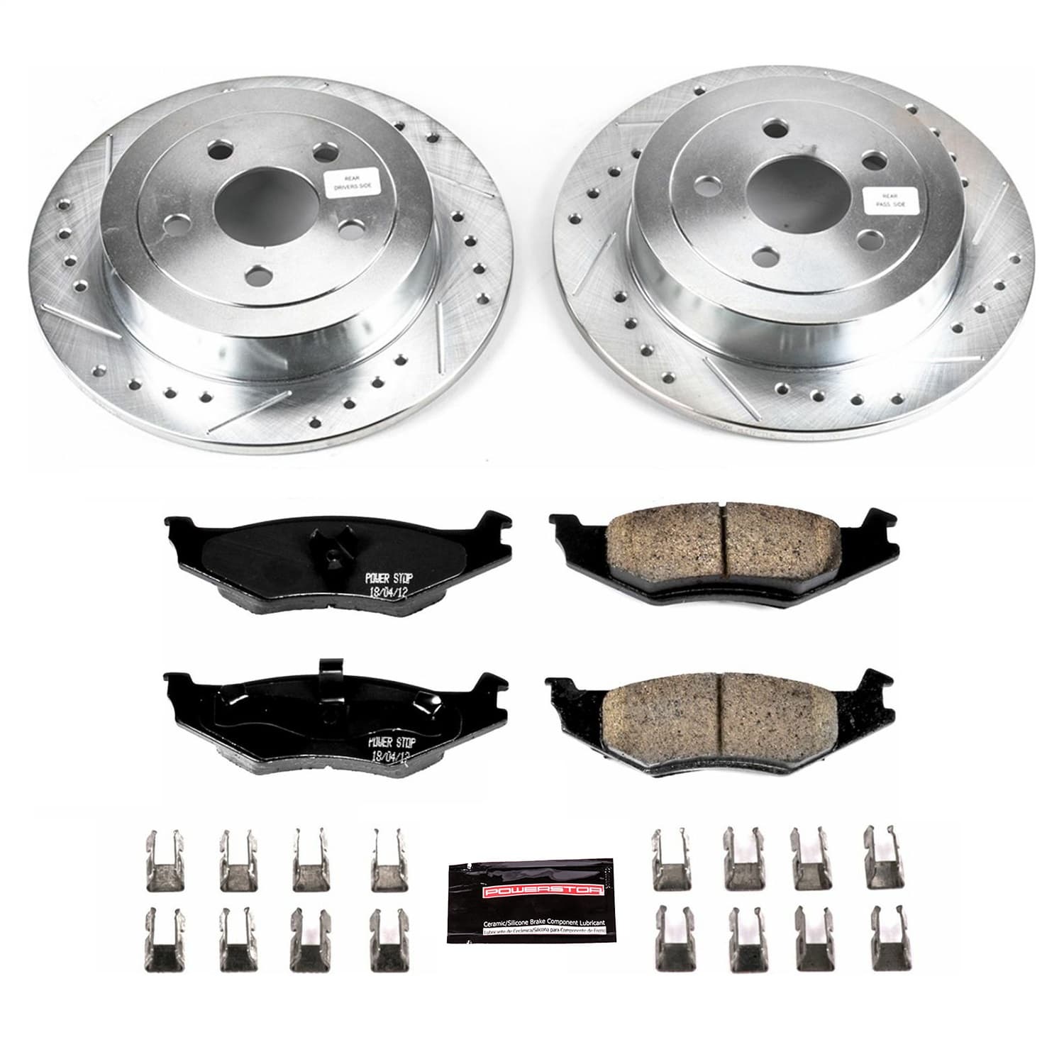 Power Stop - K1687 - Rear - Disc Brake Pad and Rotor Kit image 1