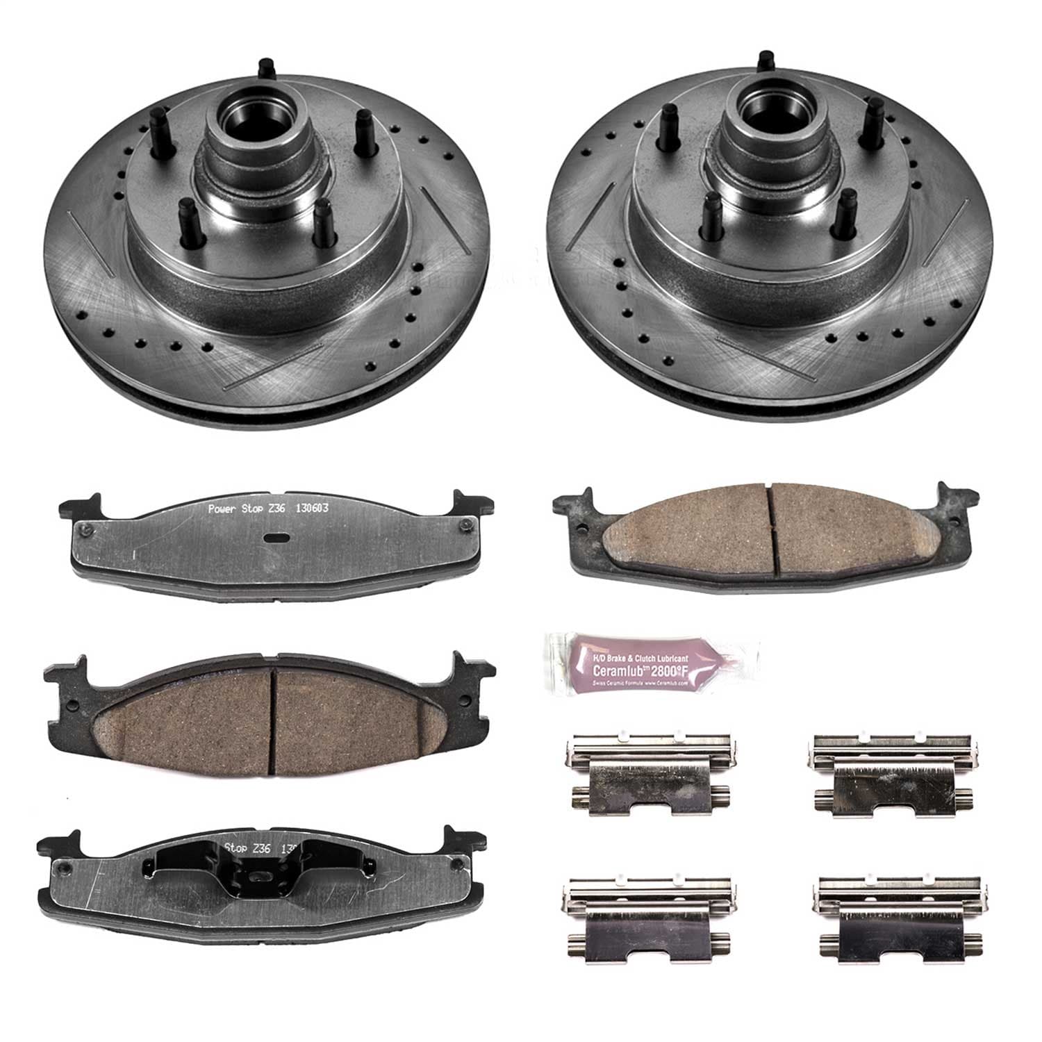 Power Stop - K1832-36 - Front - Disc Brake Pad and Rotor Kit image 1
