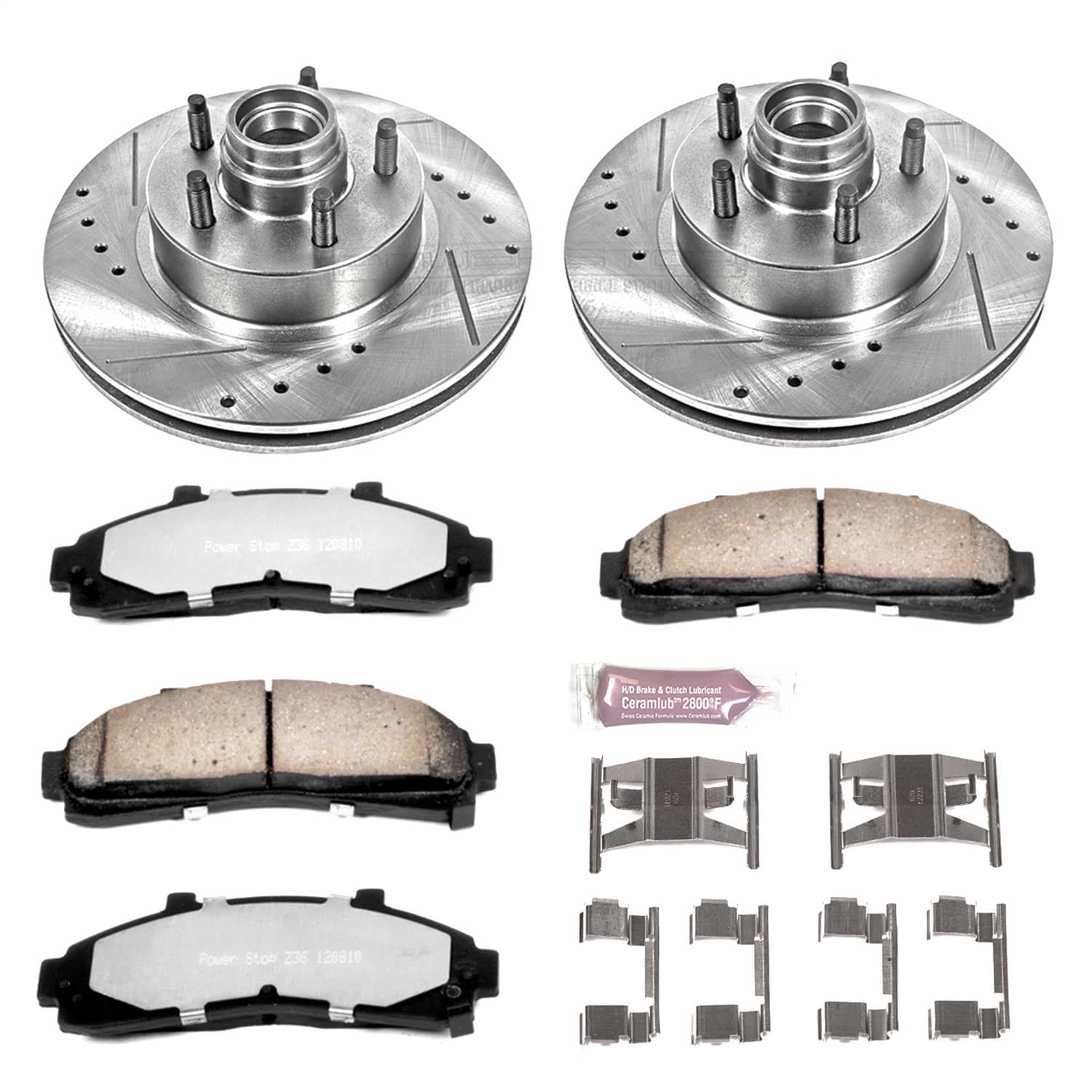 Power Stop - K1854-36 - Front - Disc Brake Pad and Rotor Kit image 1