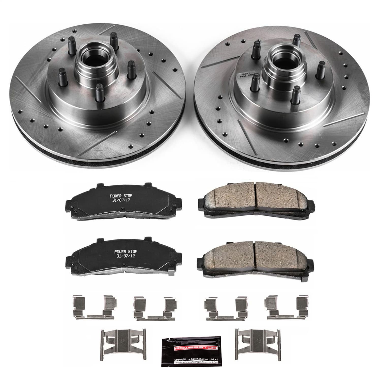 Power Stop - K1854 - Front - Disc Brake Pad and Rotor Kit image 1