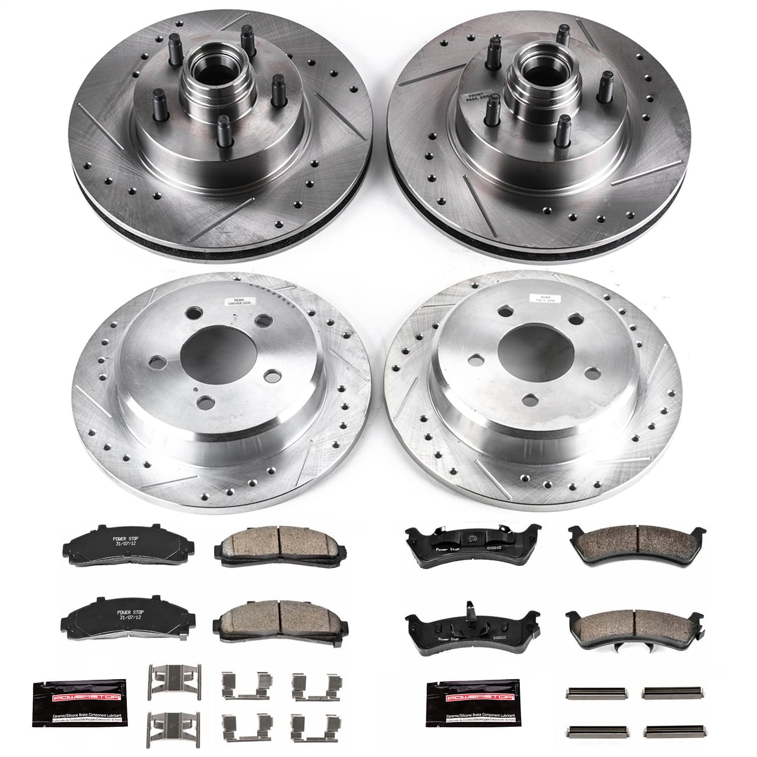 Power Stop - K1855 - Front and Rear - Disc Brake Pad and Rotor Kit image 1