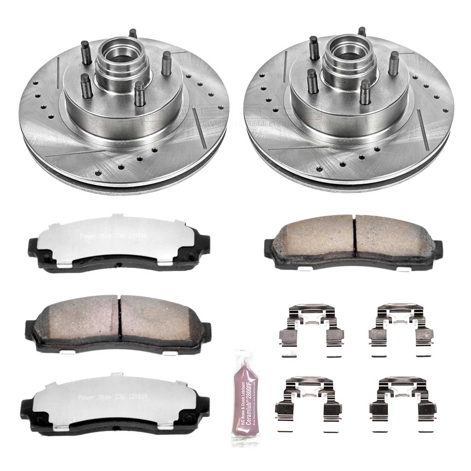 Power Stop - K1857-36 - Front - Disc Brake Pad and Rotor Kit image 1