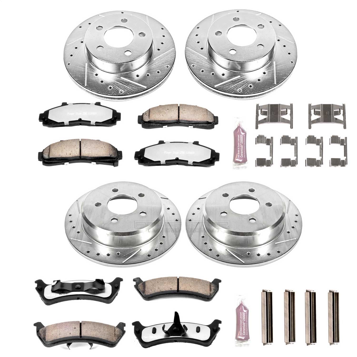 Power Stop - K1861-36 - Front and Rear - Disc Brake Pad and Rotor Kit image 1