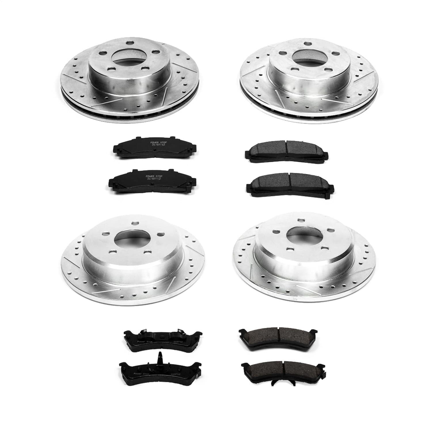 Power Stop - K1861 - Front and Rear - Disc Brake Pad and Rotor Kit image 1