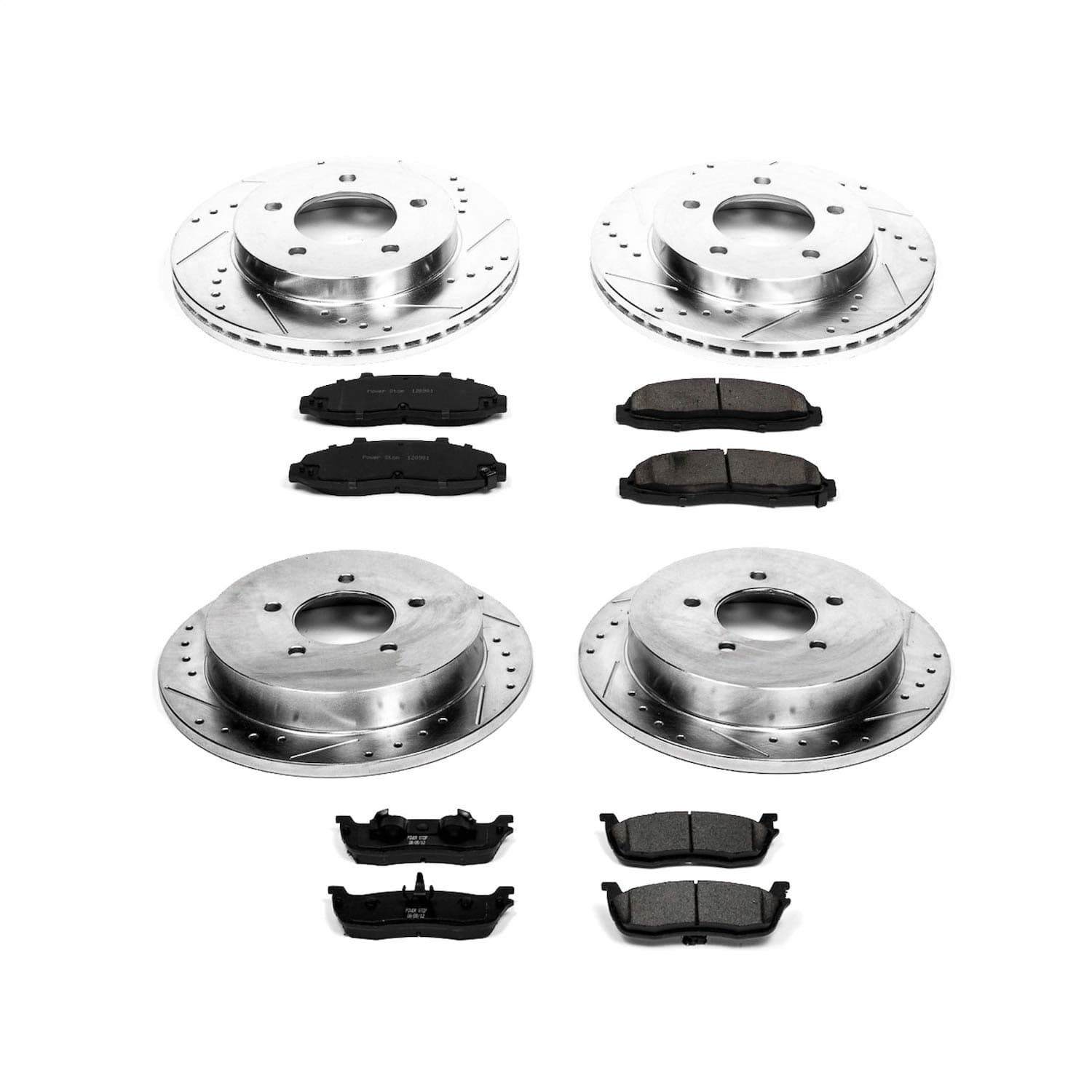Power Stop - K1868 - Front and Rear - Disc Brake Pad and Rotor Kit image 1