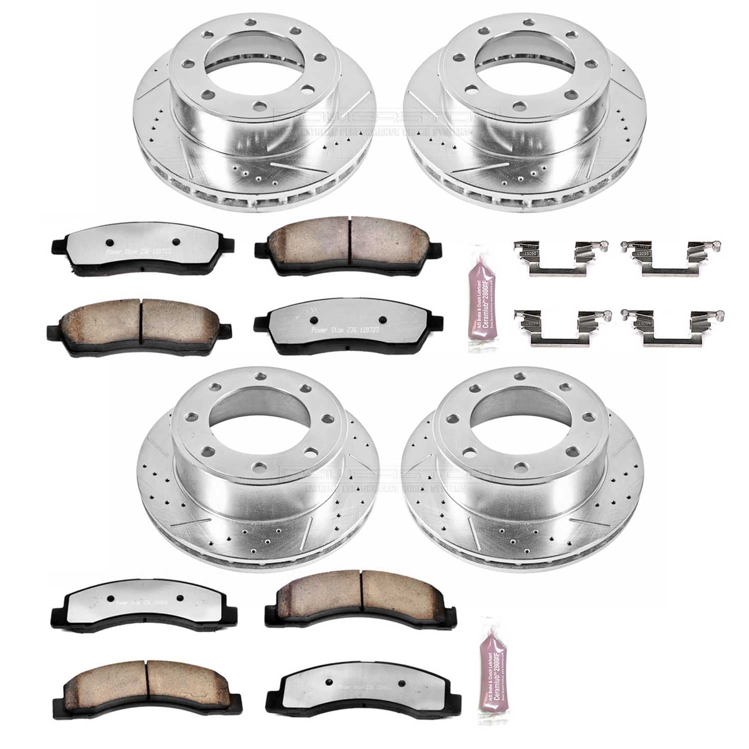 Power Stop - K1906-36 - Front and Rear - Disc Brake Pad and Rotor Kit image 1