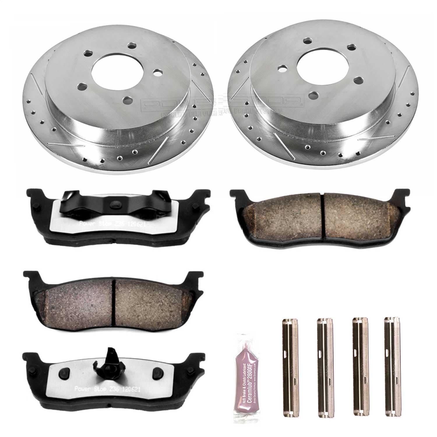 Power Stop - K1913-36 - Rear - Disc Brake Pad and Rotor Kit image 1