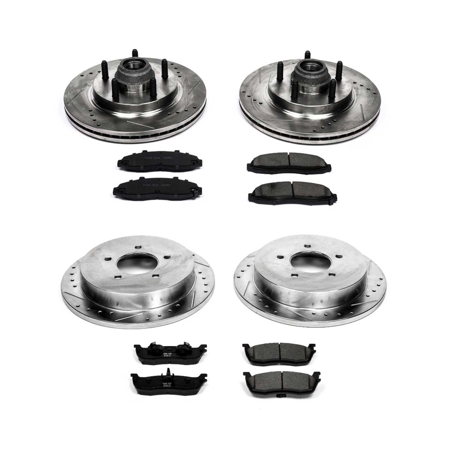 Power Stop - K1915 - Front and Rear - Disc Brake Pad and Rotor Kit image 1