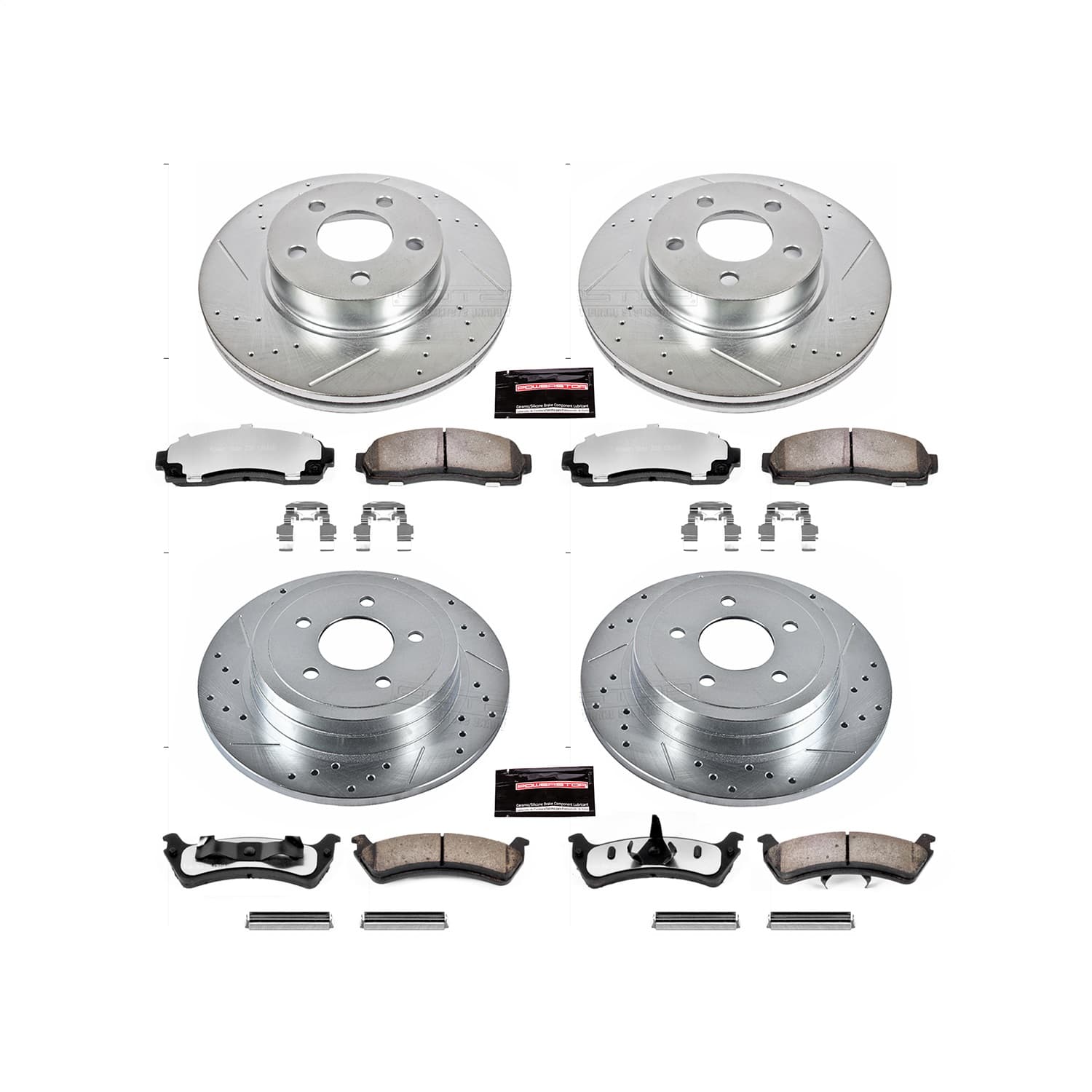 Power Stop - K1924-36 - Front and Rear - Disc Brake Pad and Rotor Kit image 1