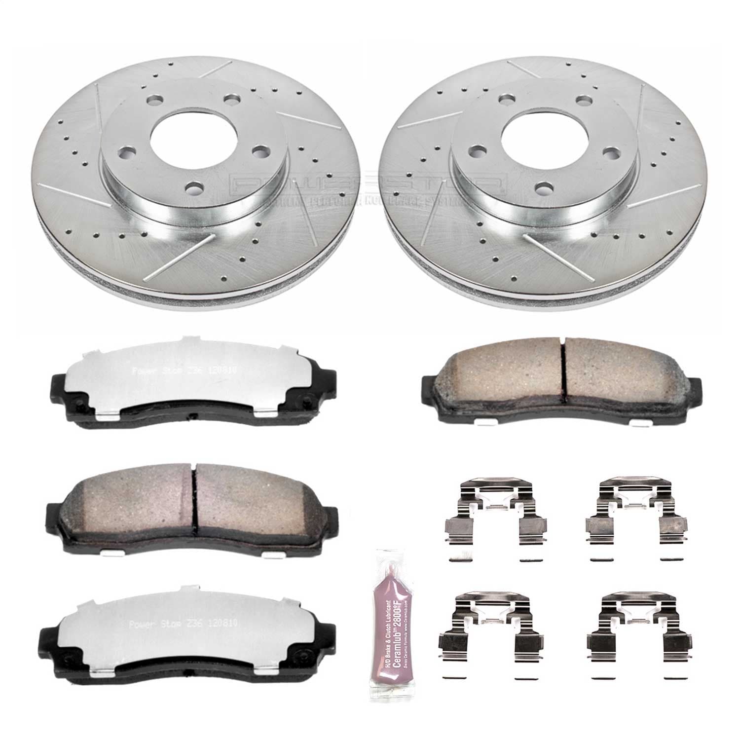 Power Stop - K1930-36 - Front - Disc Brake Pad and Rotor Kit image 1