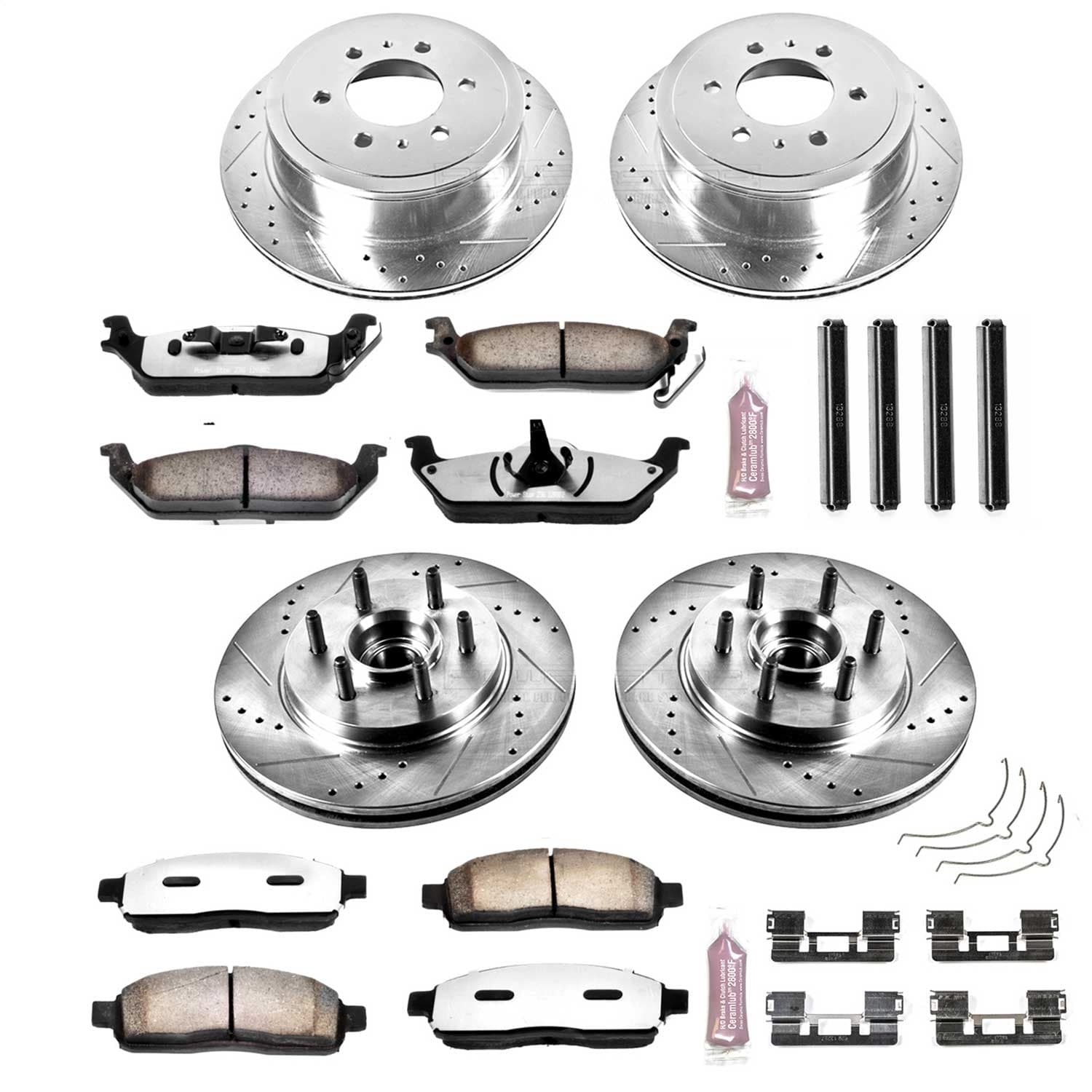 Power Stop - K1940-36 - Front and Rear - Disc Brake Pad and Rotor Kit image 1