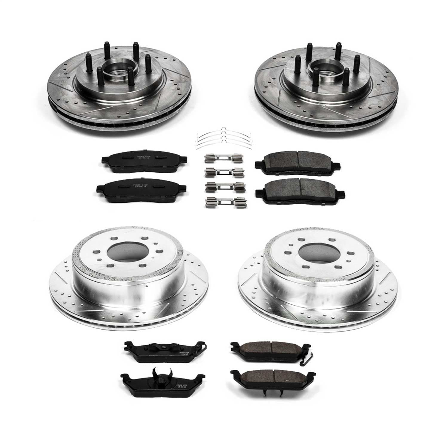 Power Stop - K1940 - Front and Rear - Disc Brake Pad and Rotor Kit image 1