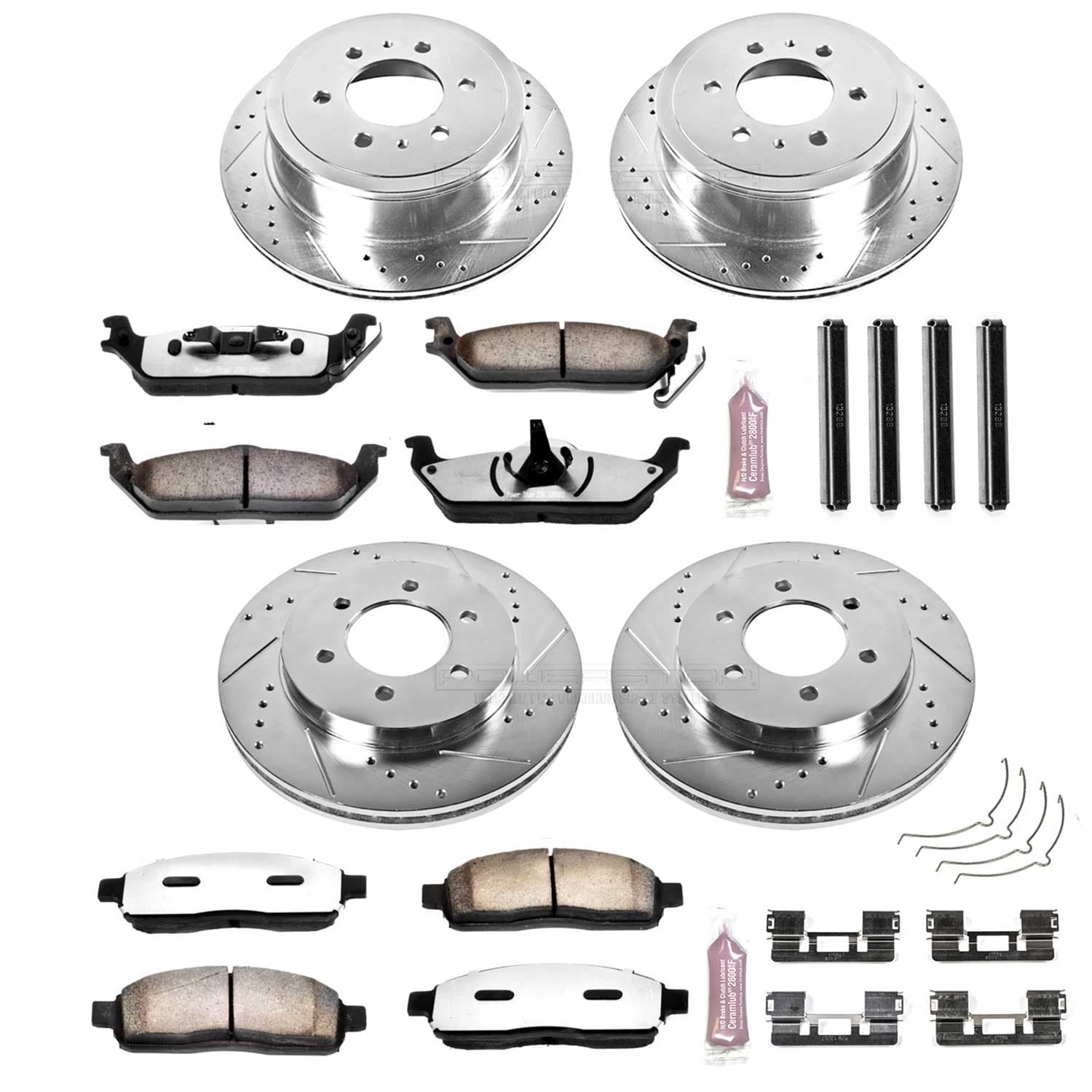 Power Stop - K1944-36 - Front and Rear - Disc Brake Pad and Rotor Kit image 1