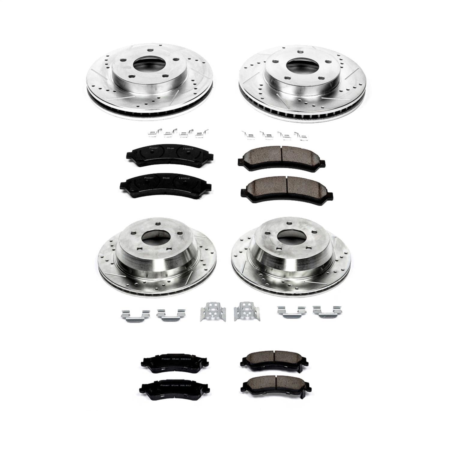 Power Stop - K2006 - Front and Rear - Disc Brake Pad and Rotor Kit image 1